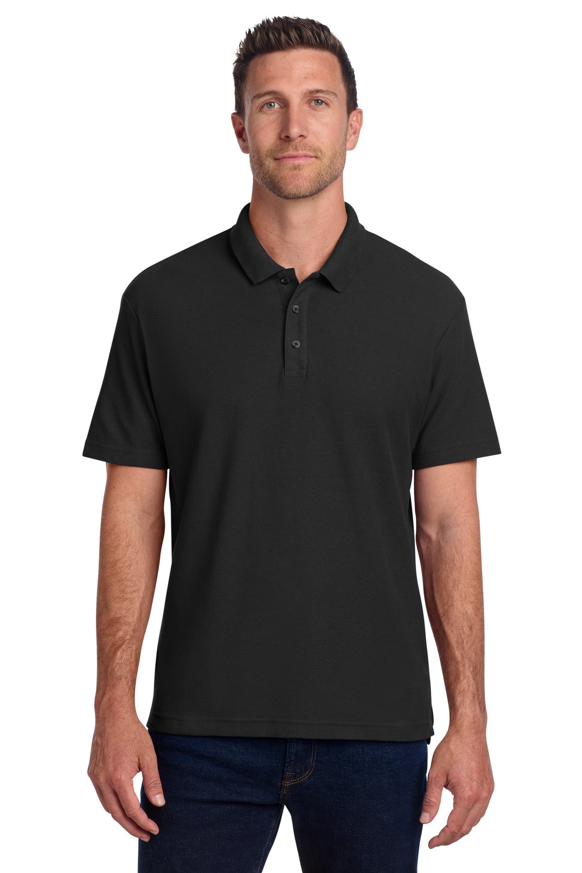 Custom Embroidery or DTF Print - Port Authority ®  C-FREE ®  Cotton Blend Pique Polo K867