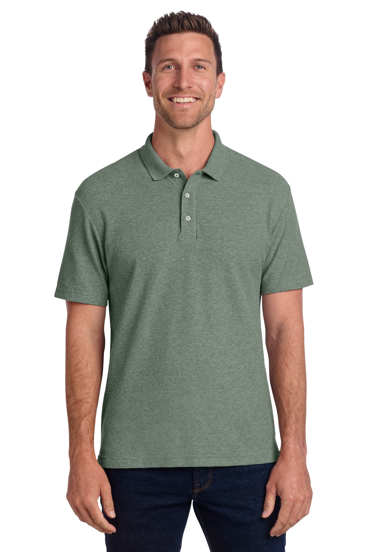 Custom Embroidery or DTF Print - Port Authority ®  C-FREE ®  Cotton Blend Pique Polo K867