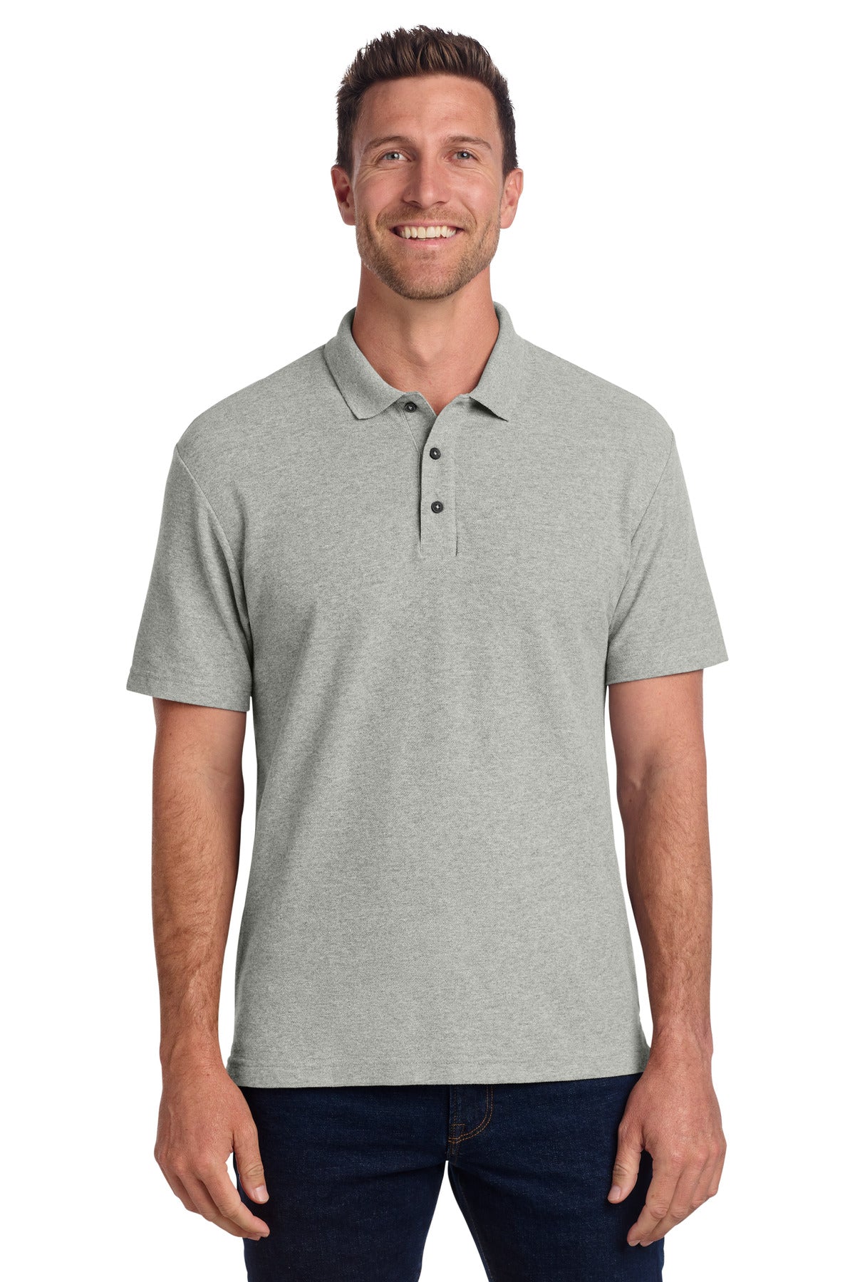 Custom Embroidery or DTF Print - Port Authority ®  C-FREE ®  Cotton Blend Pique Polo K867