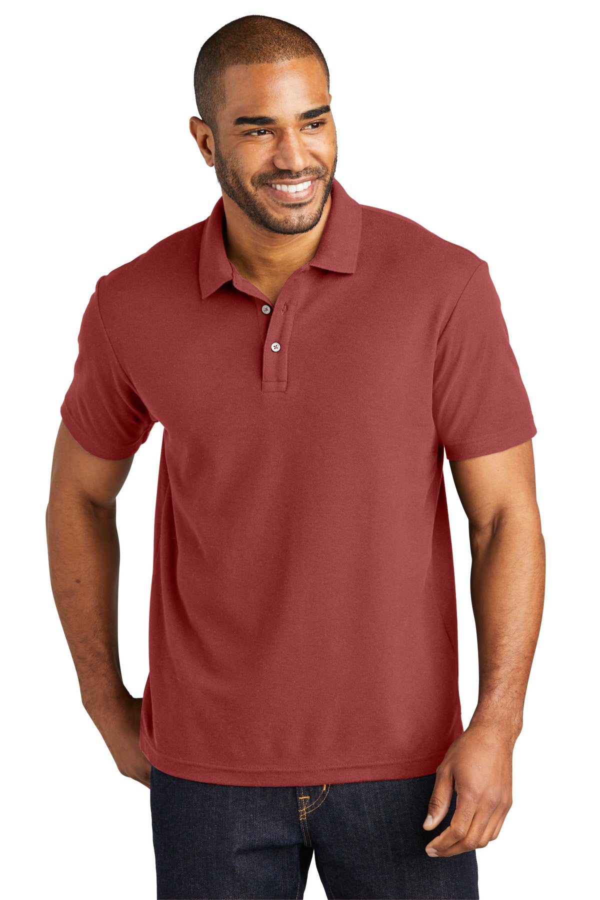 Custom Embroidered - Port Authority© C-FREE© Cotton Blend Pique Polo K867