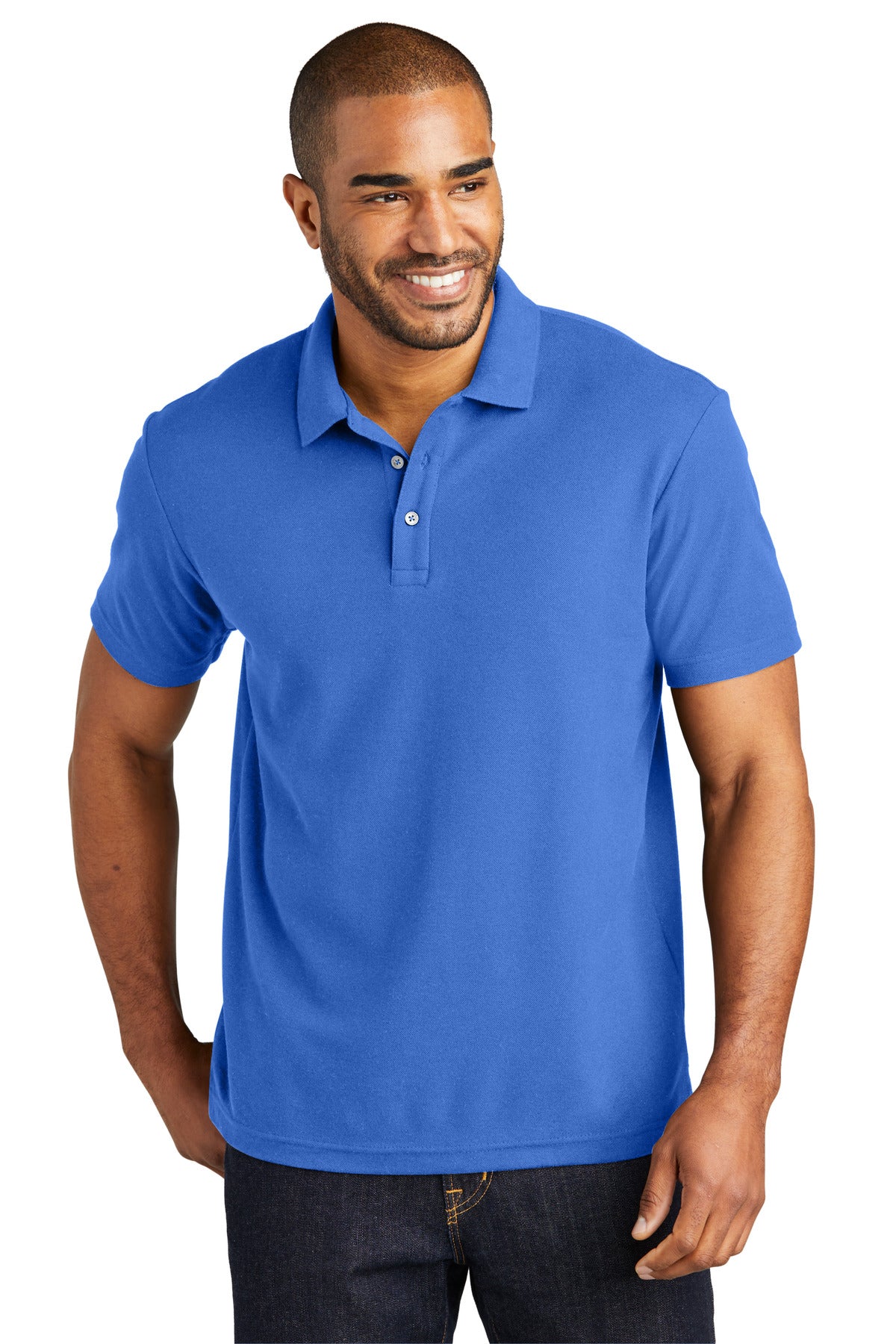 Custom Embroidered - Port Authority© C-FREE© Cotton Blend Pique Polo K867