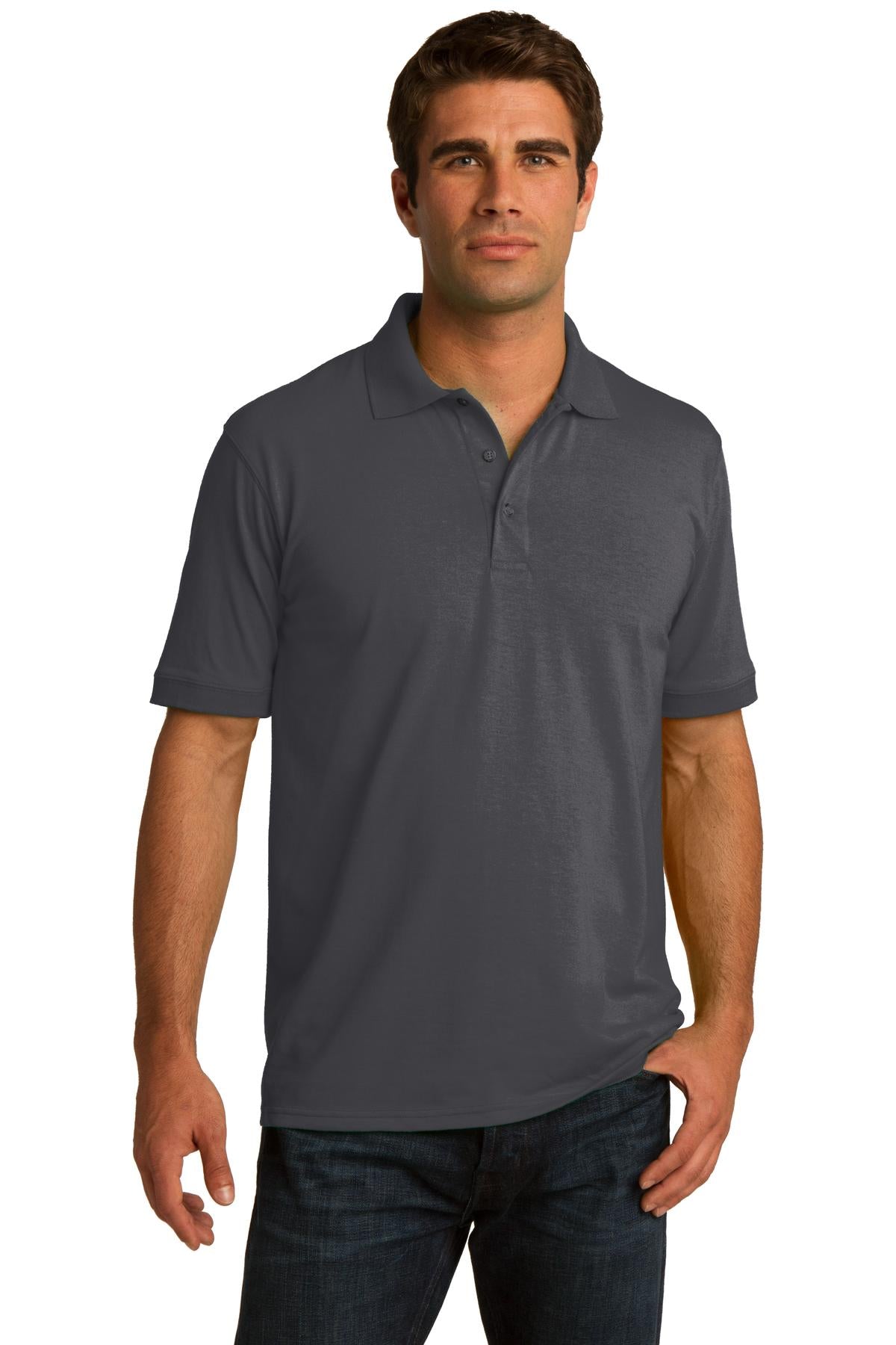 Custom Embroidered - Port & Company© Tall Core Blend Jersey Knit Polo. KP55T