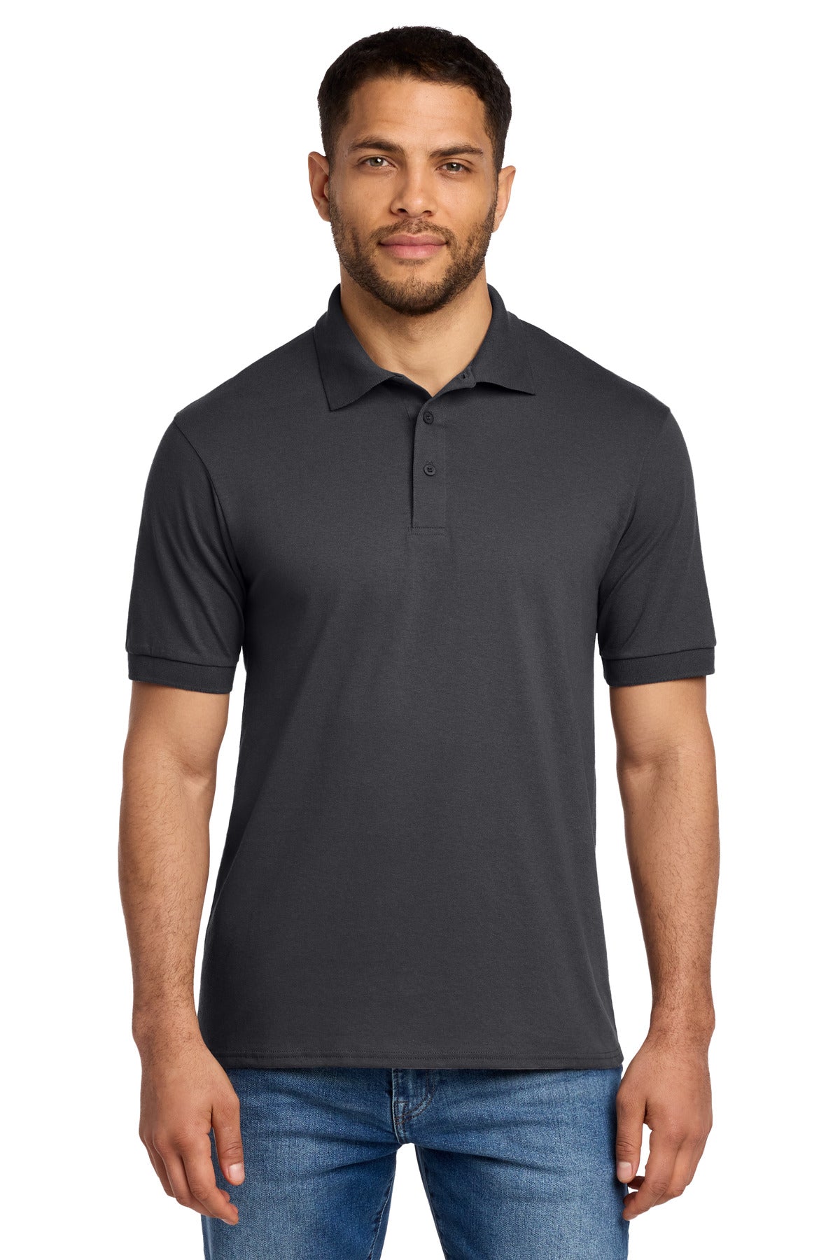 Custom Embroidery or DTF Print - Port & Co ®  Core Blend Jersey Knit Polo. KP55
