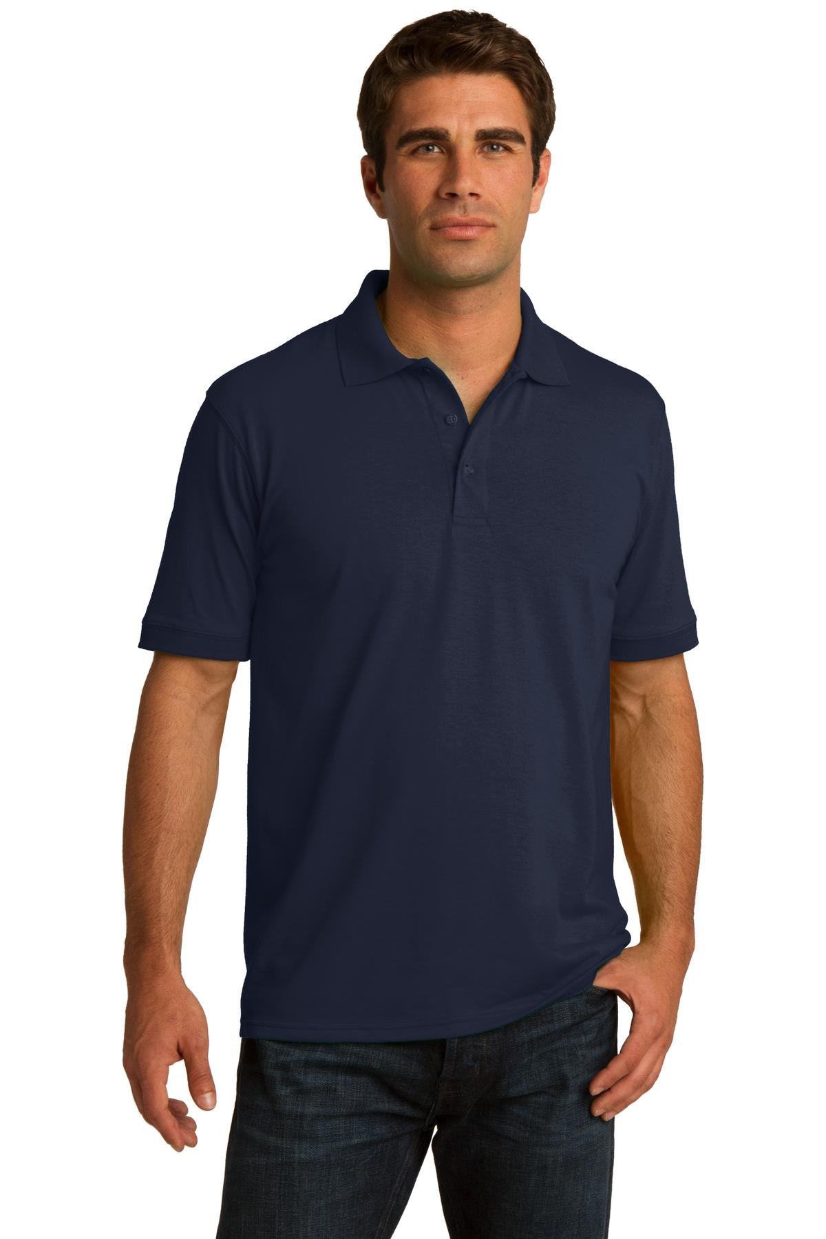 Custom Embroidered - Port & Company© Tall Core Blend Jersey Knit Polo. KP55T