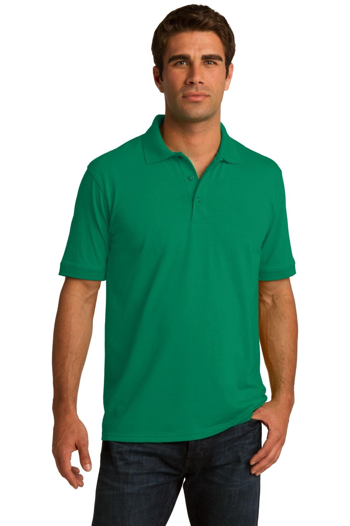 Custom Embroidered - Port & Company© Tall Core Blend Jersey Knit Polo. KP55T