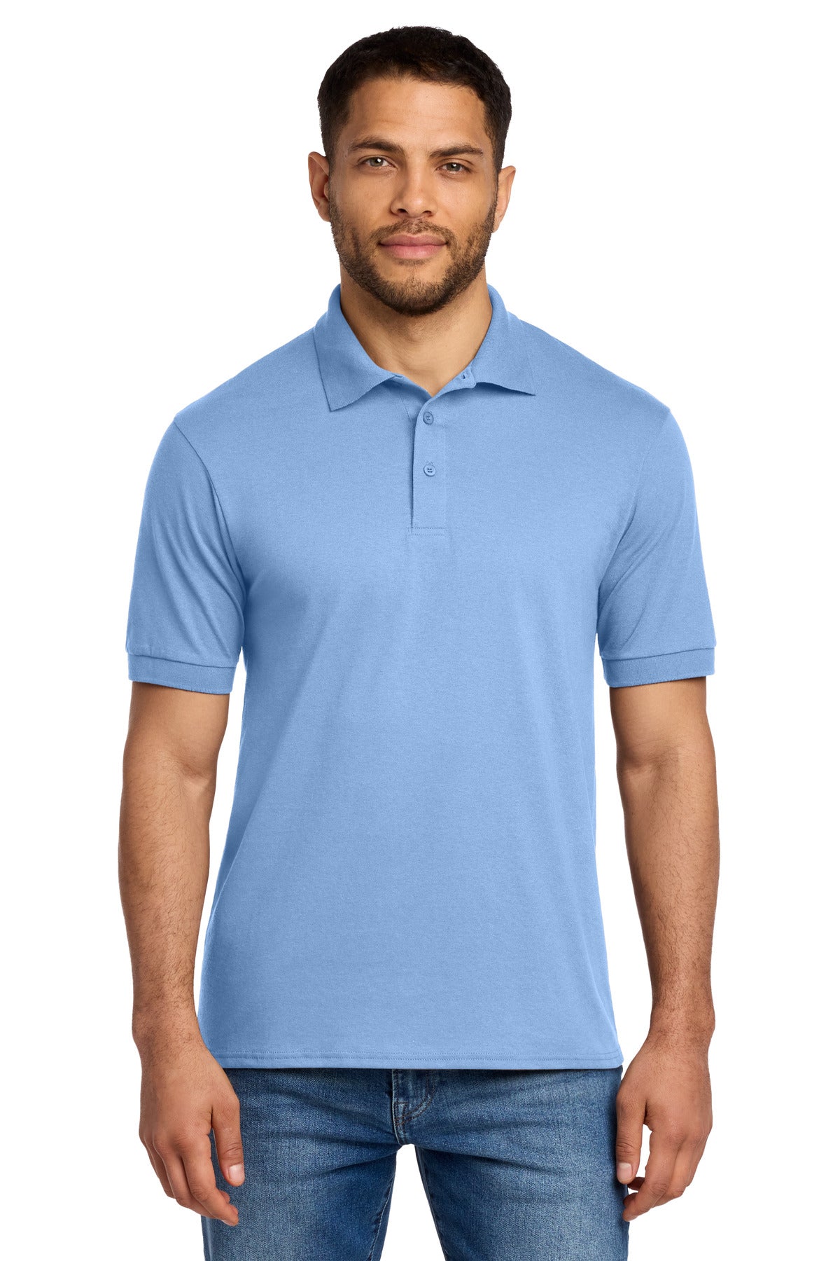 Custom Embroidery or DTF Print - Port & Co ®  Core Blend Jersey Knit Polo. KP55