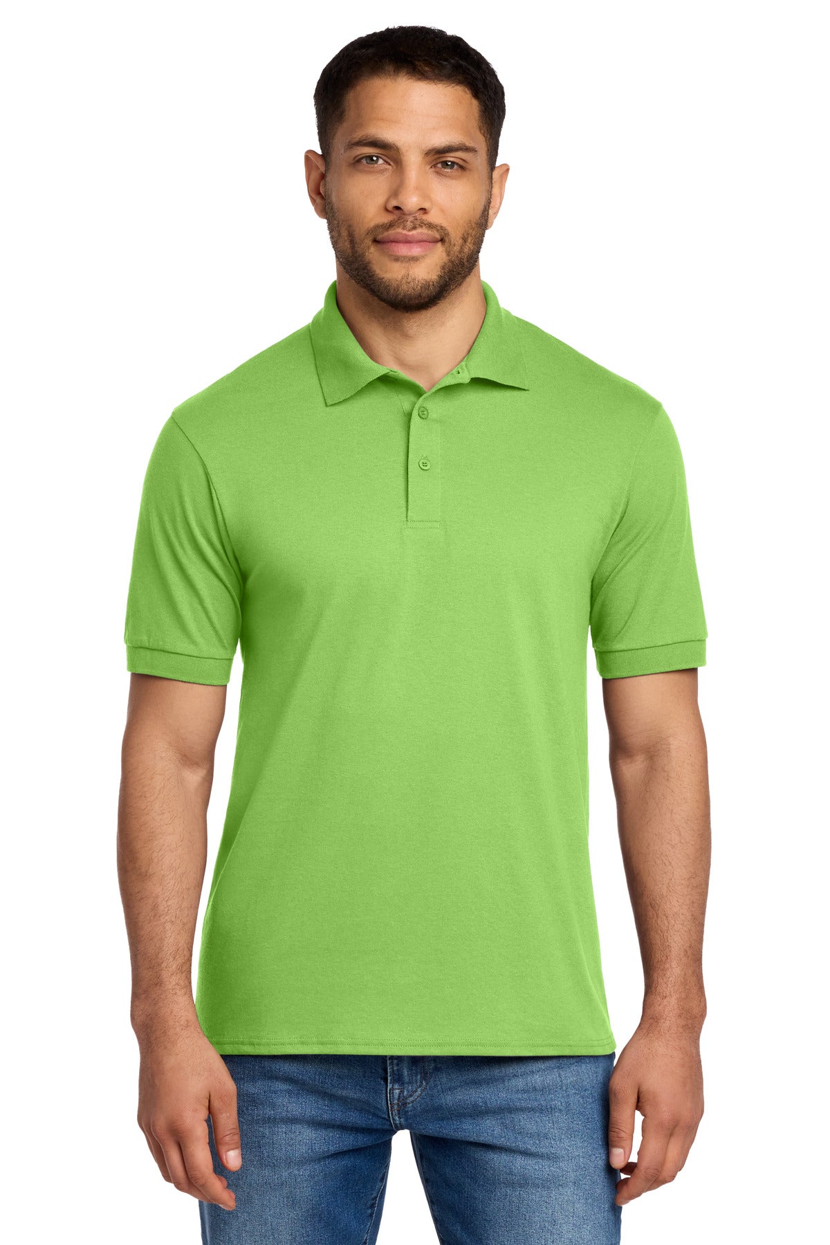 Custom Embroidery or DTF Print - Port & Co ®  Core Blend Jersey Knit Polo. KP55
