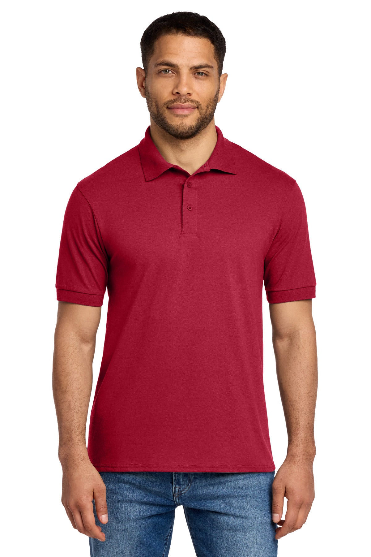 Custom Embroidery or DTF Print - Port & Co ®  Core Blend Jersey Knit Polo. KP55