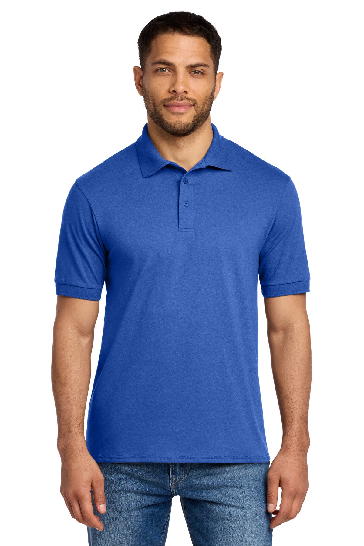 Custom Embroidery or DTF Print - Port & Co ®  Tall Core Blend Jersey Knit Polo. KP55T