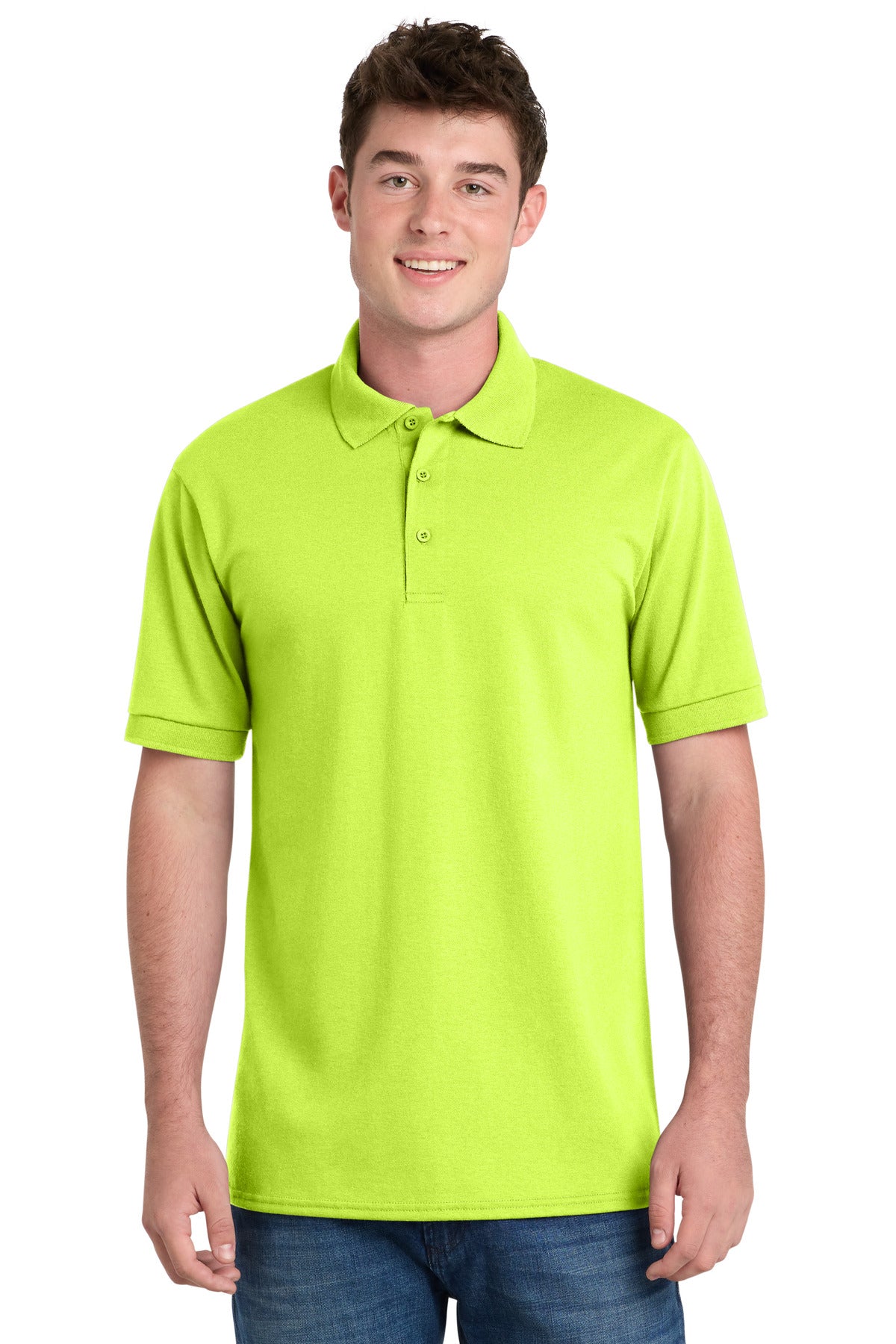 Custom Embroidery or DTF Print - Port & Co™ Tall Core Blend Jersey Knit Polo. KP55T