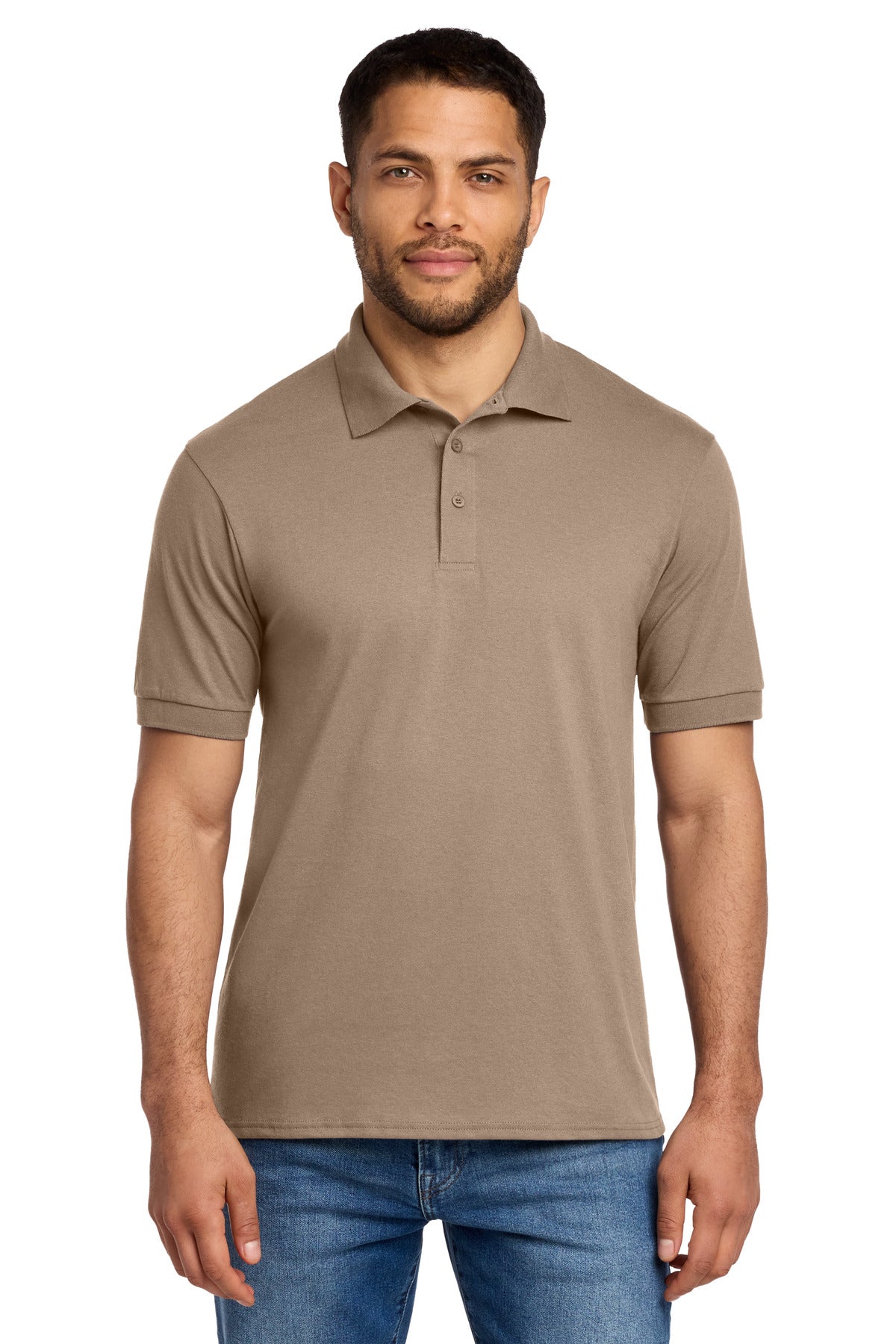 Custom Embroidery or DTF Print - Port & Co ®  Core Blend Jersey Knit Polo. KP55