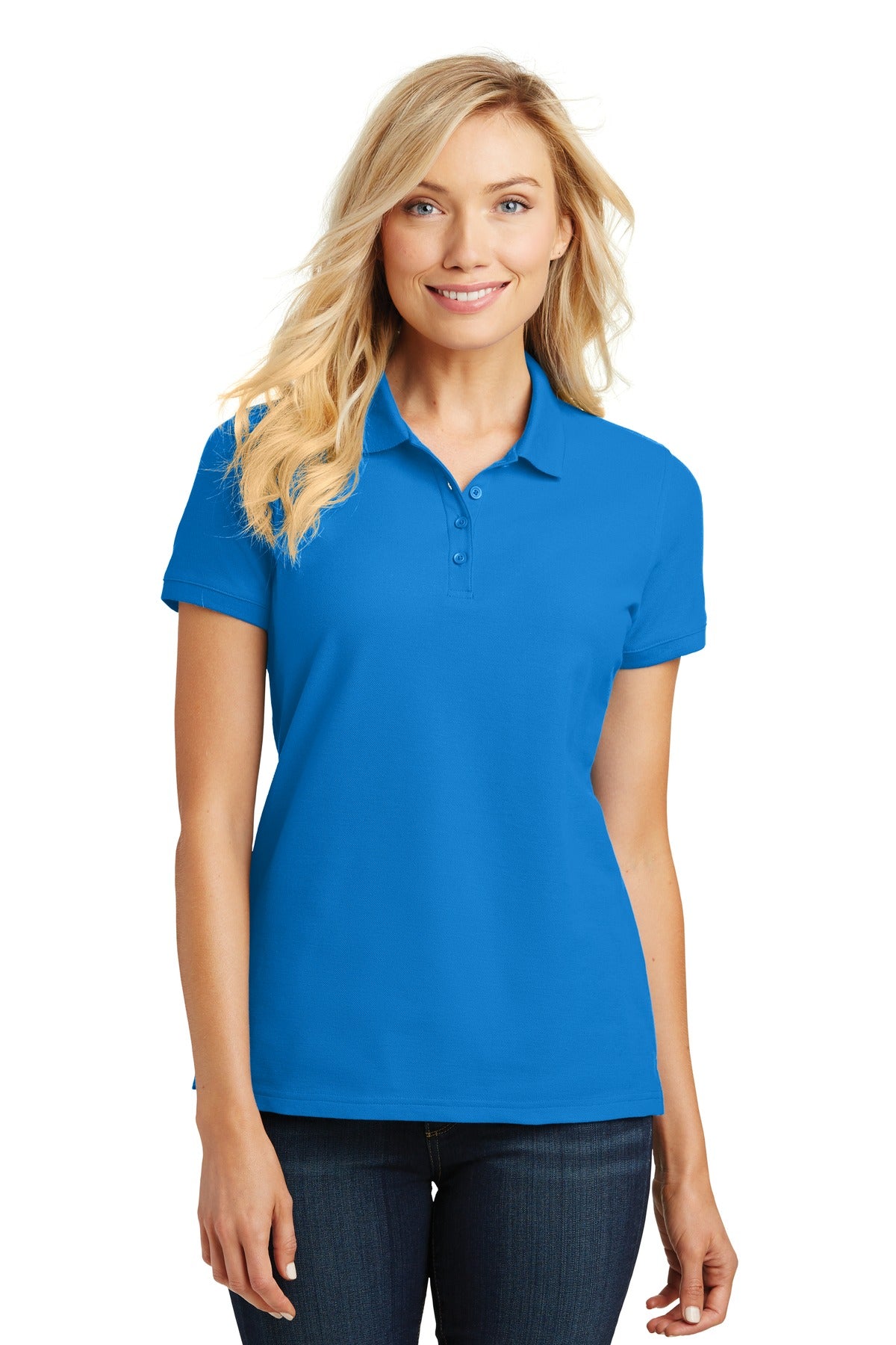Custom Embroidery or DTF Print - Port Authority ®  Women's Core Classic Pique Polo. L100