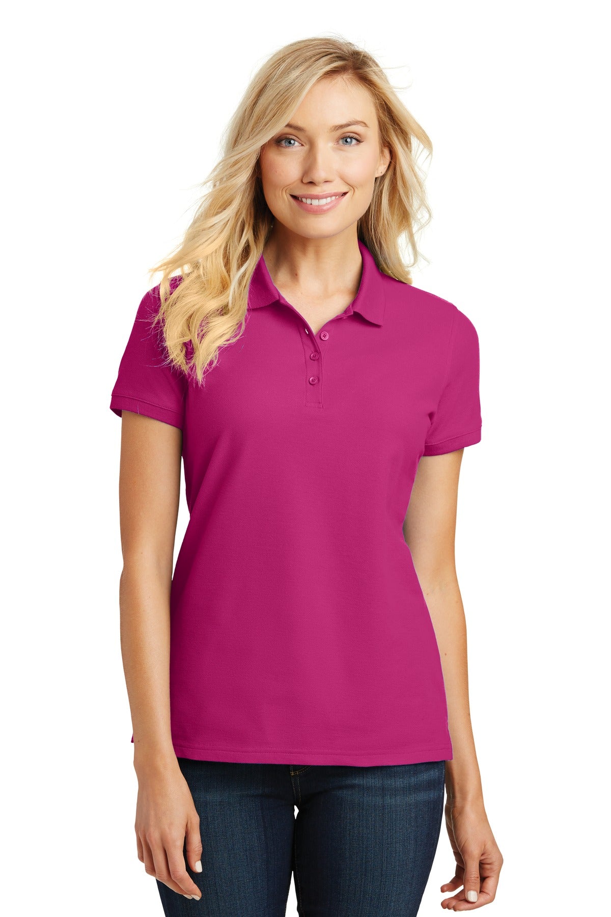 Custom Embroidered - Port Authority© Women's Core Classic Pique Polo. L100