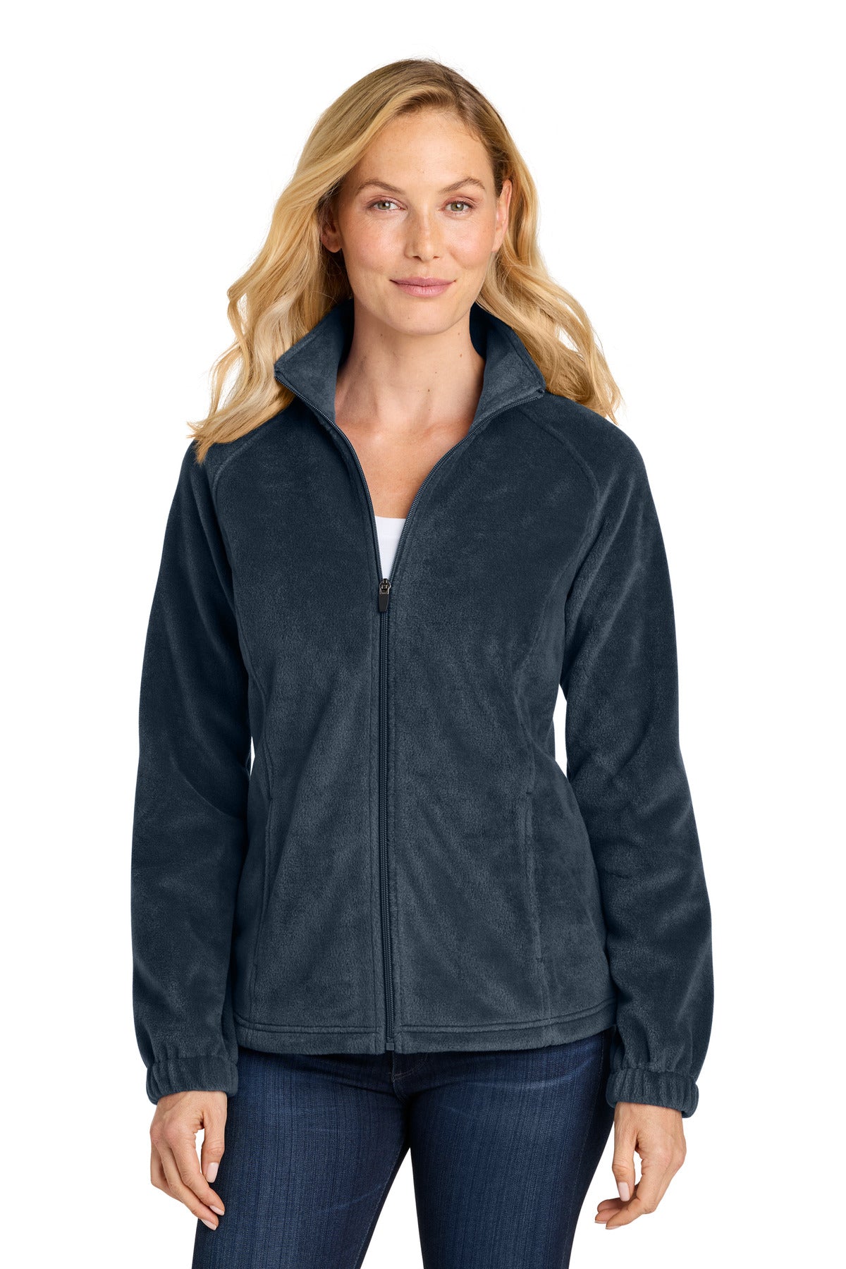 Custom Embroidery or DTF Print - Port Authority ®  Women's Plush Fleece Full-Zip Jacket L190
