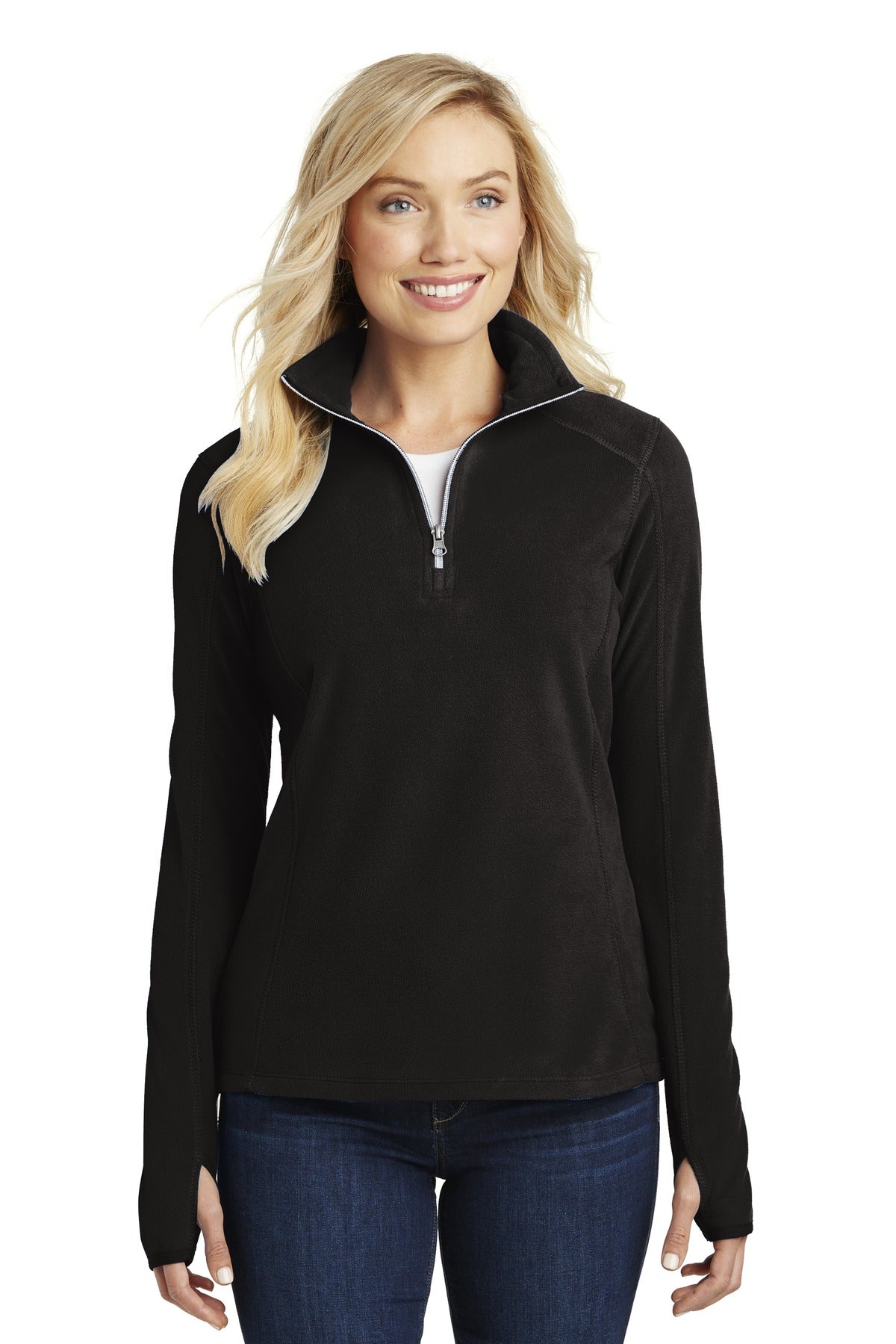 Custom Embroidery or DTF Print - Port Authority ®  Women's Microfleece 1/2-Zip Pullover. L224