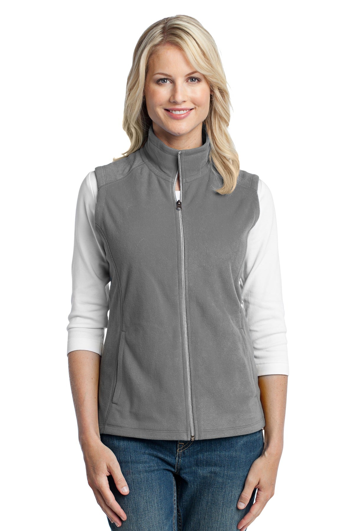 Custom Embroidery or DTF Print - Port Authority ®  Women's Microfleece Vest. L226