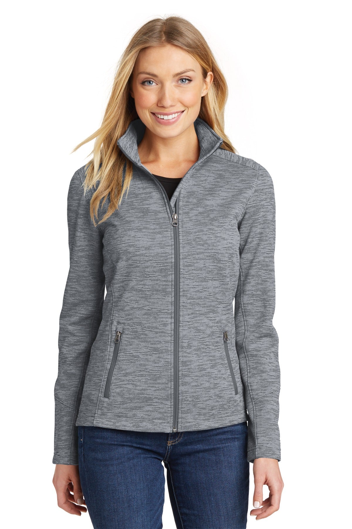 Custom Embroidery or DTF Print - Port Authority ®  Women's Digi Stripe Fleece Jacket. L231