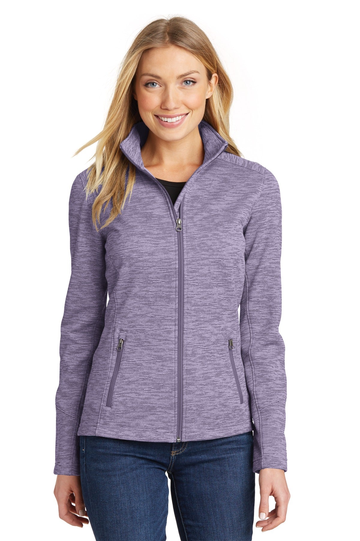 Custom Embroidery or DTF Print - Port Authority ®  Women's Digi Stripe Fleece Jacket. L231