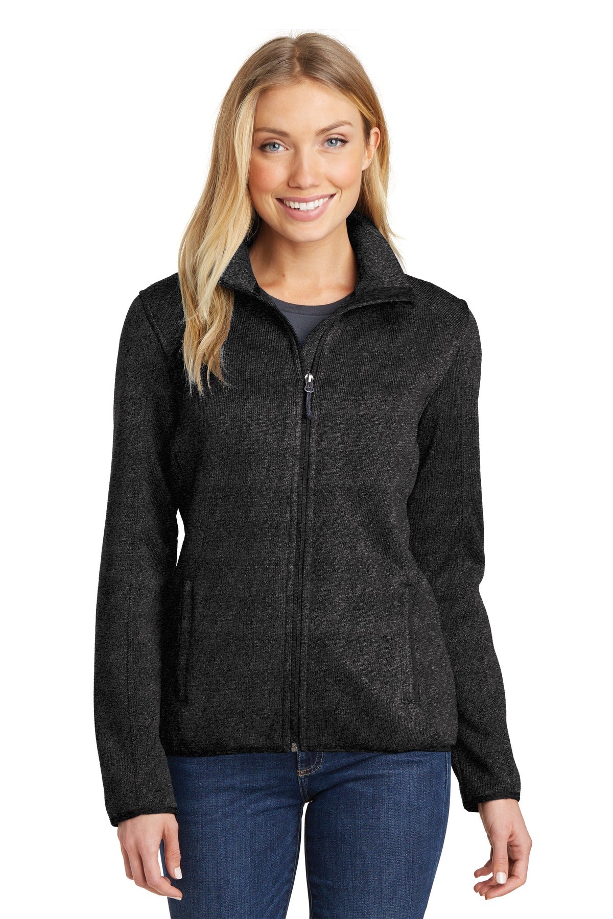 Custom Embroidered - Port Authority® Ladies Sweater Fleece Jacket. L232