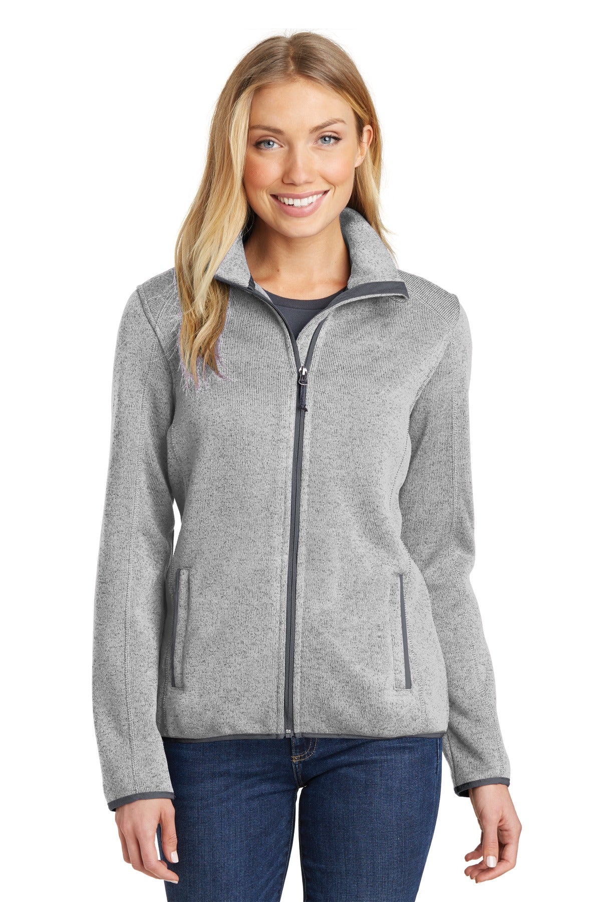 Custom Embroidered - Port Authority® Ladies Sweater Fleece Jacket. L232