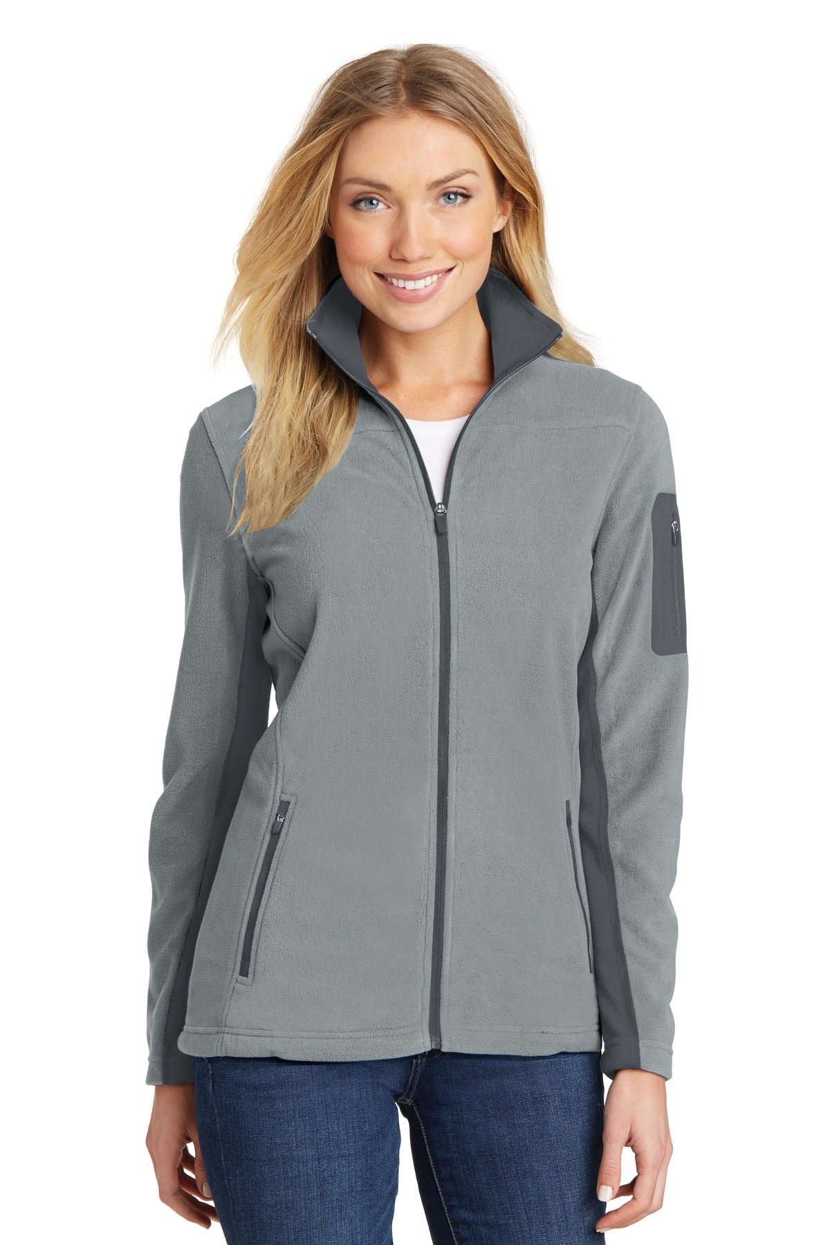 Custom Embroidery or DTF Print - Port Authority ®  Women's Summit Fleece Full-Zip Jacket. L233