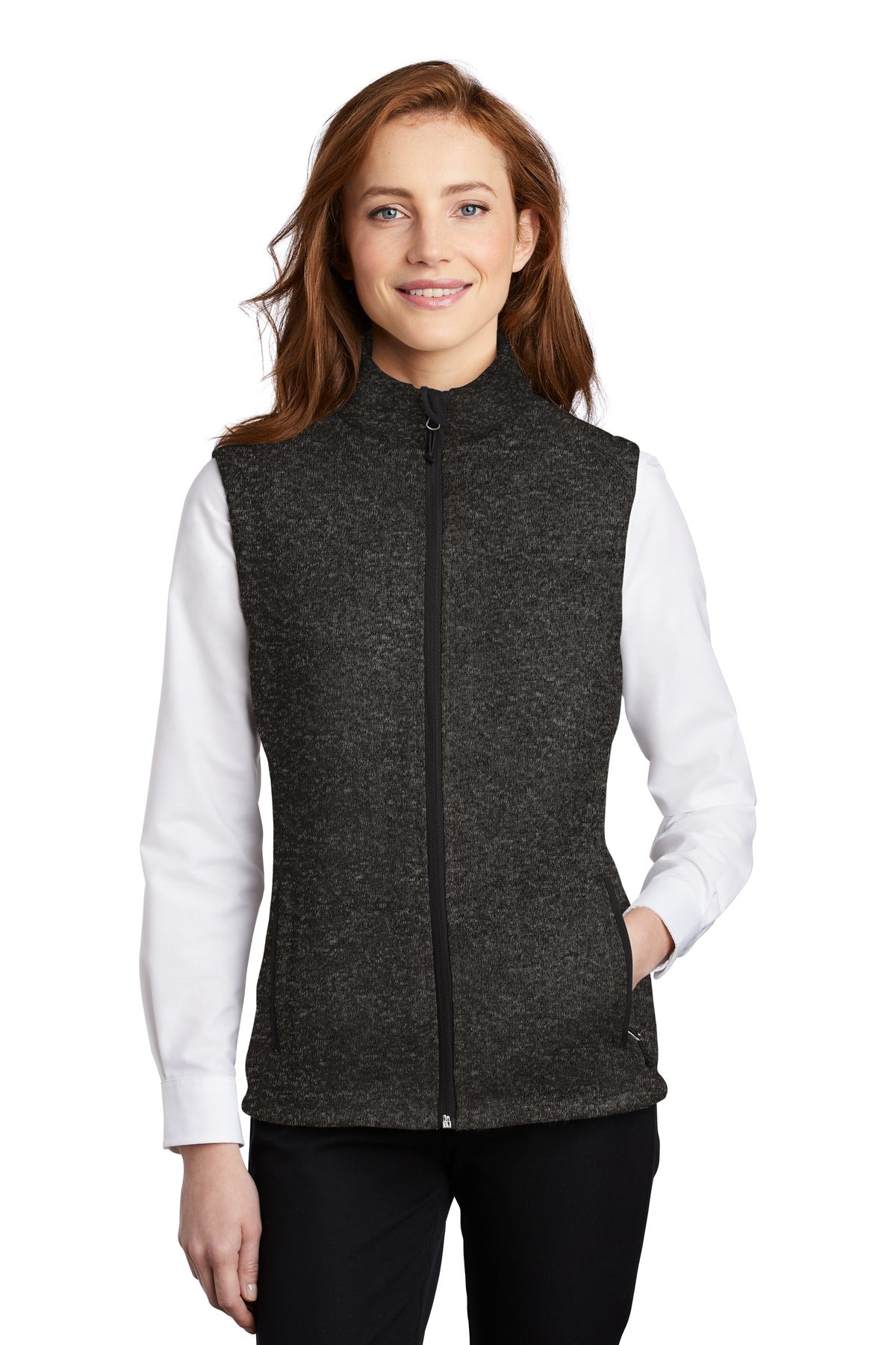 Custom Embroidered - Port Authority ® Ladies Sweater Fleece Vest L236