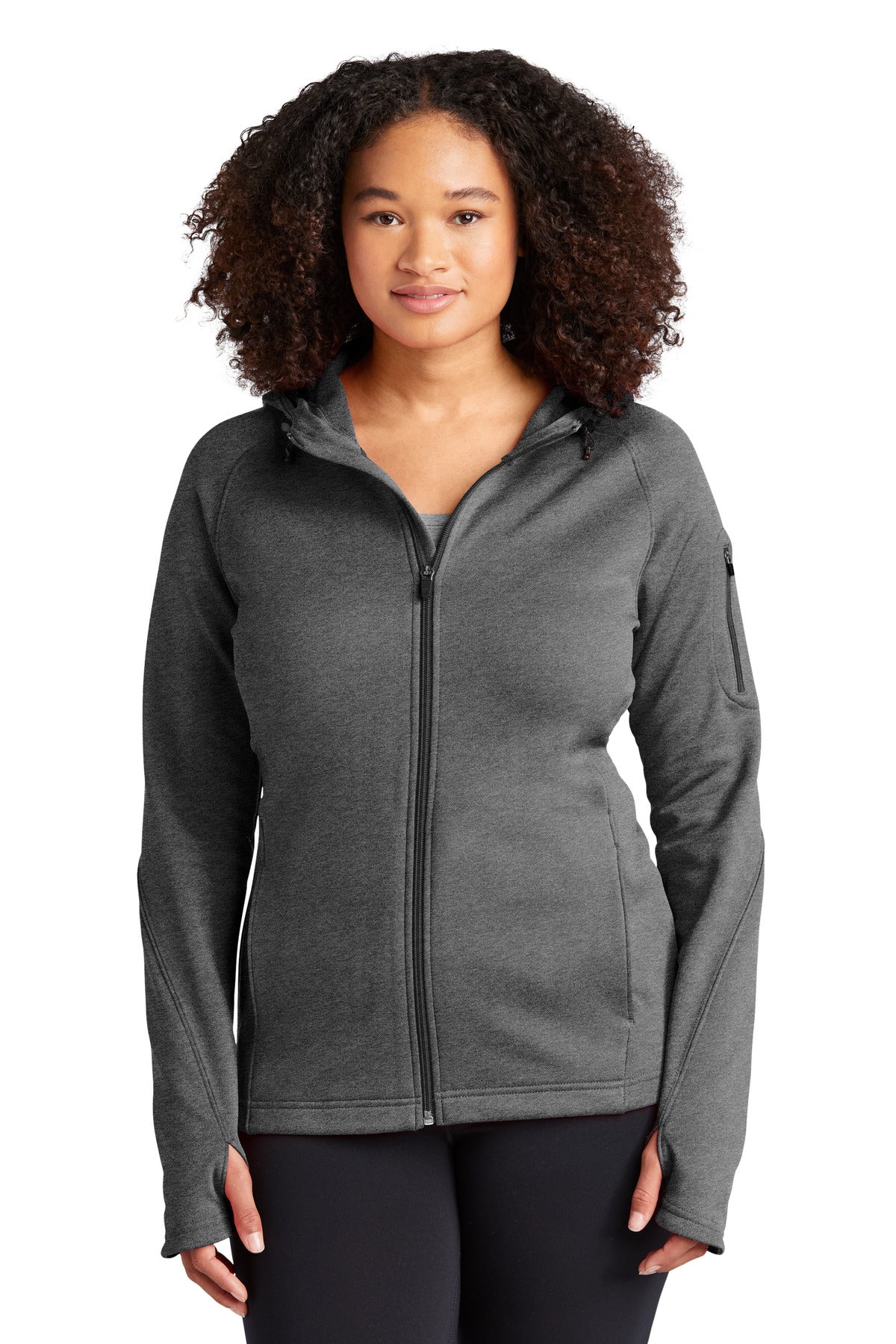 Custom Embroidered - Sport-Tek® Ladies Tech Fleece Full-Zip Hooded Jacket. L248