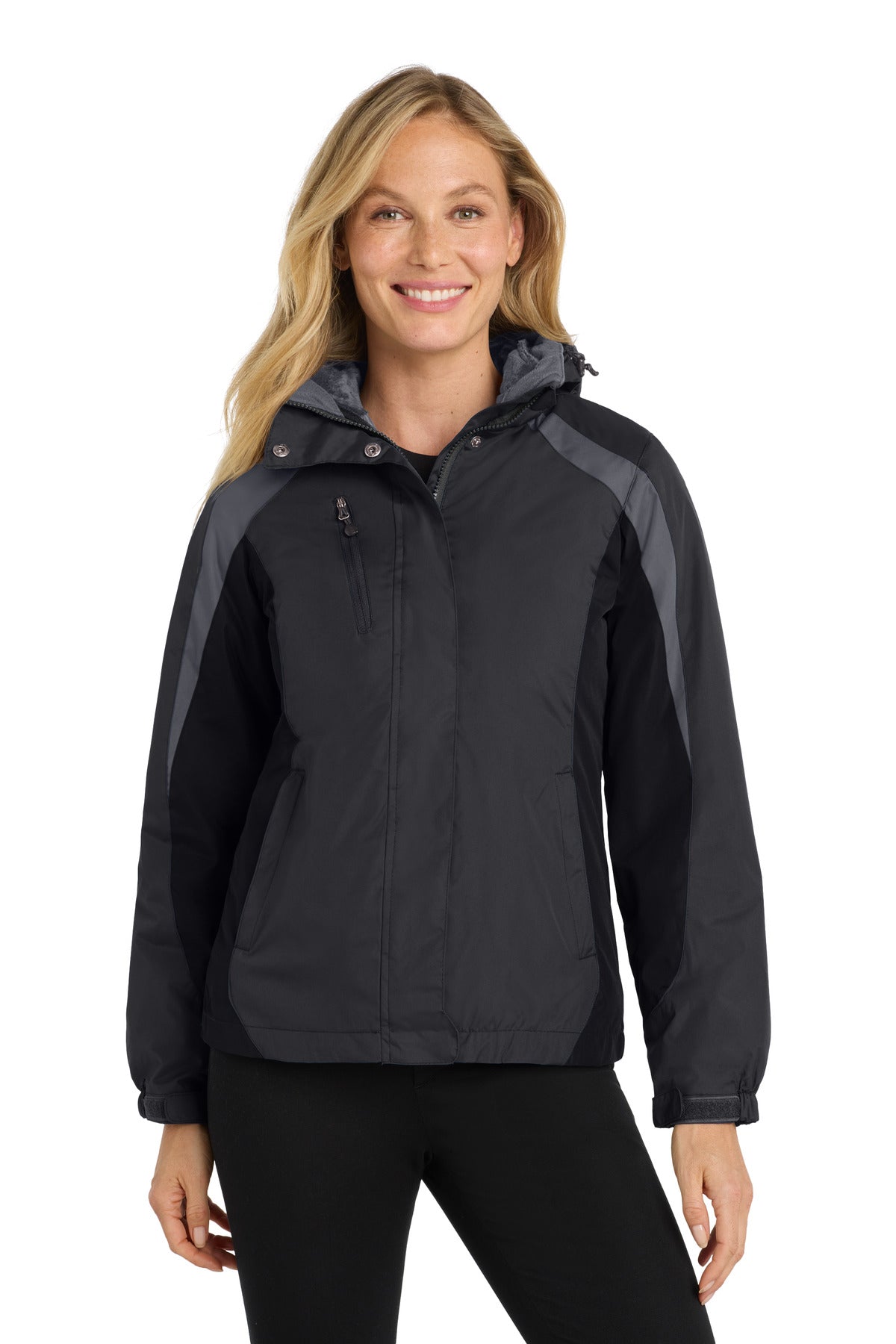 Custom Embroidery or DTF Print - Port Authority ®  Women's Colorblock 3-in-1 Jacket. L321