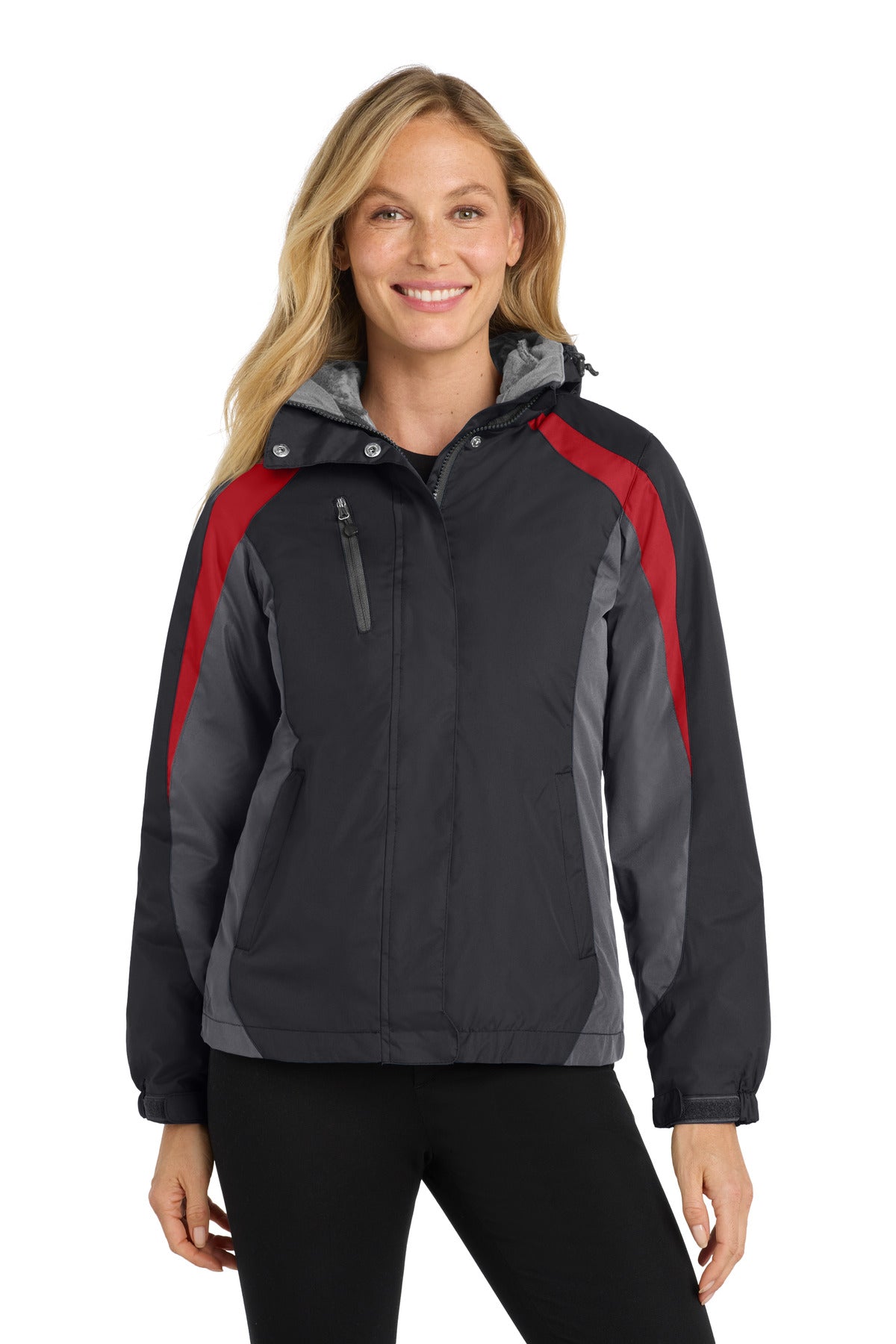 Custom Embroidery or DTF Print - Port Authority ®  Women's Colorblock 3-in-1 Jacket. L321