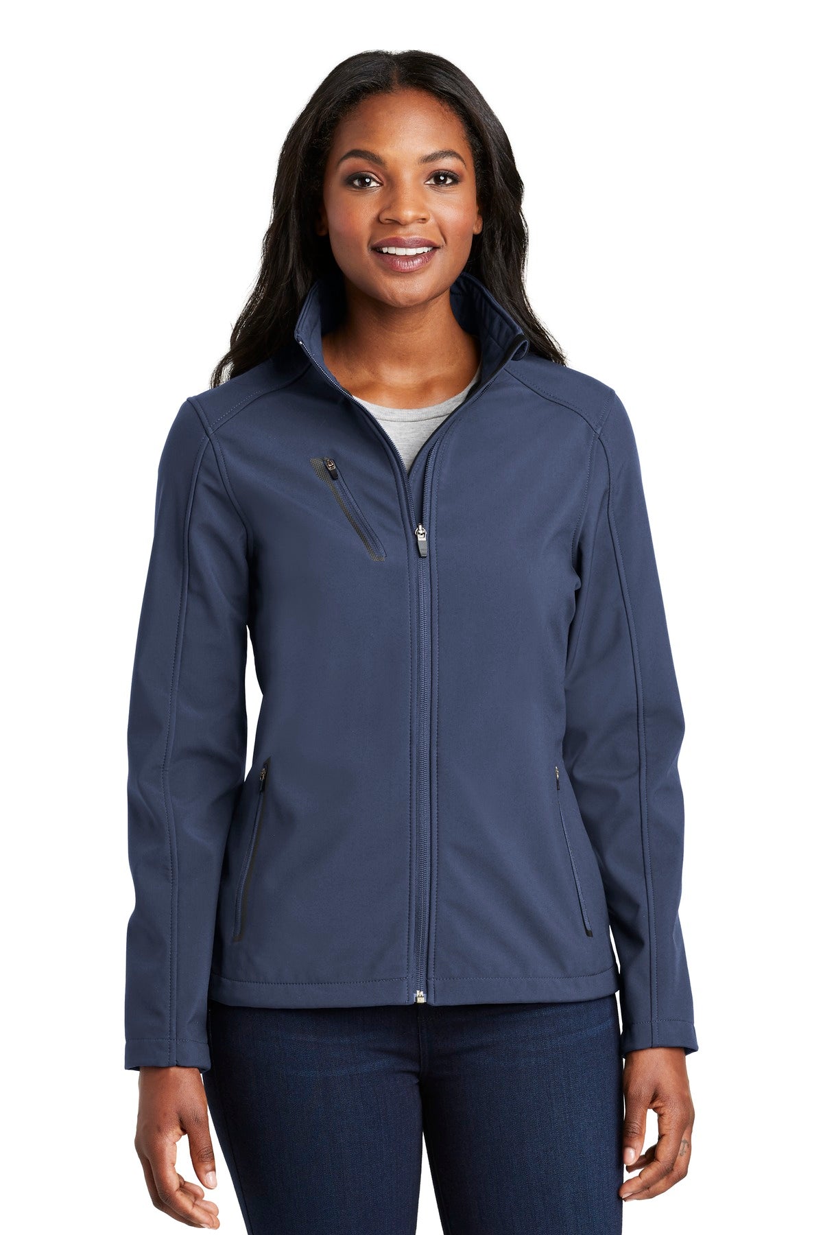 Custom Embroidery or DTF Print - Port Authority ®  Women's Welded Soft Shell Jacket. L324