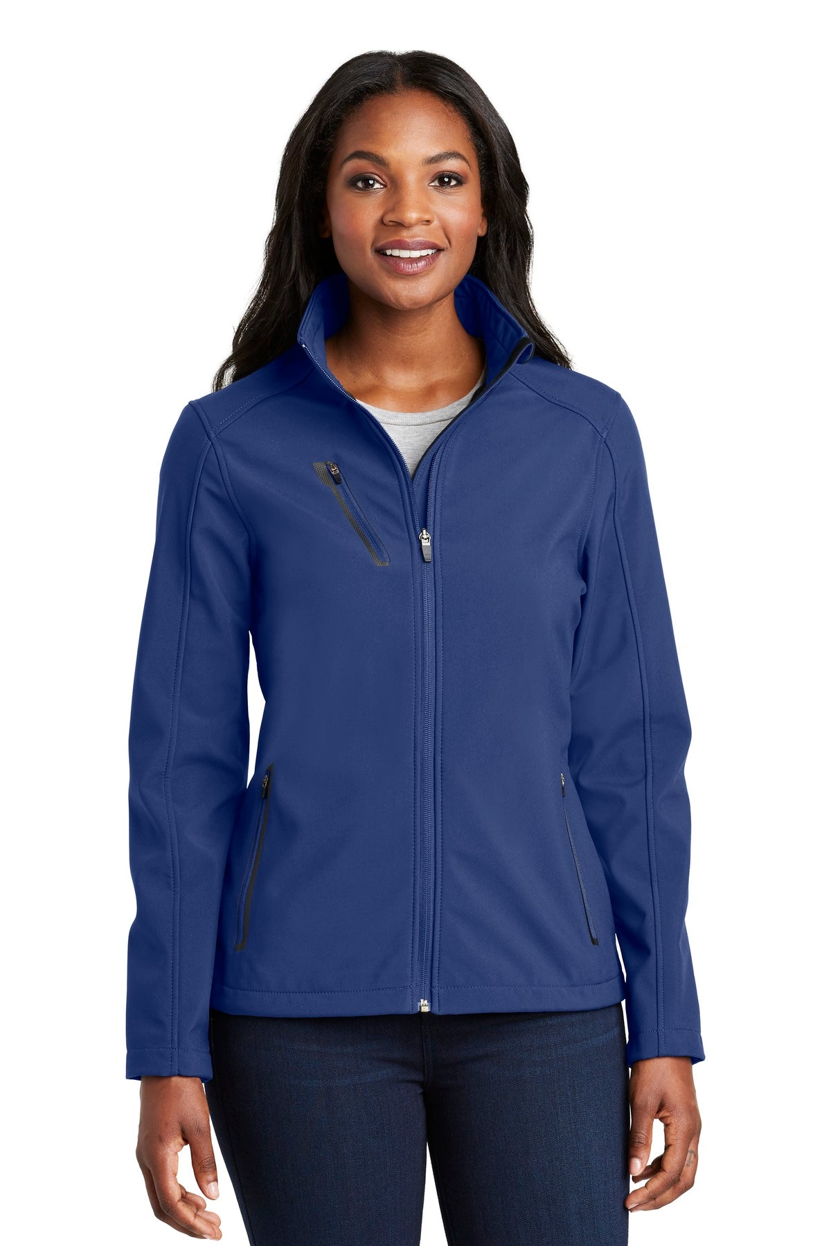 Custom Embroidery or DTF Print - Port Authority ®  Women's Welded Soft Shell Jacket. L324
