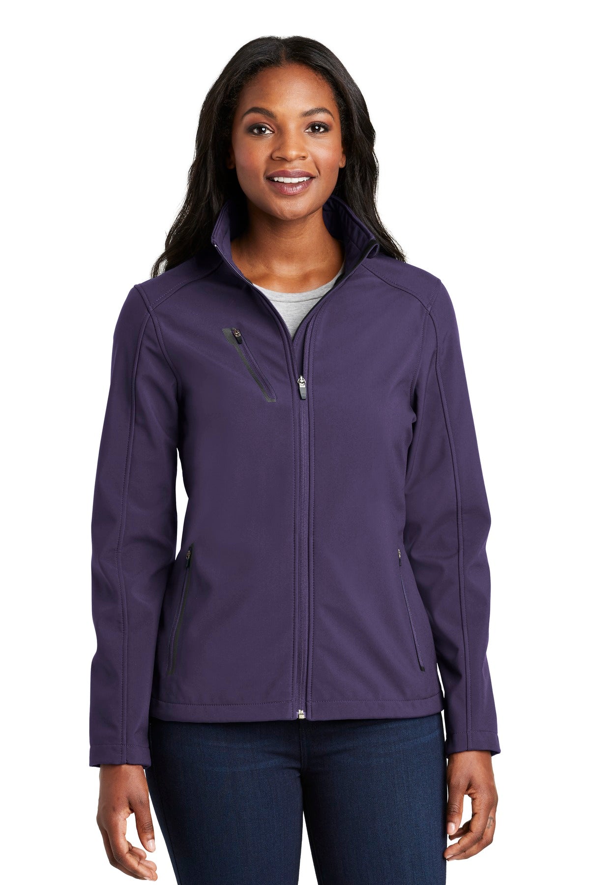Custom Embroidery or DTF Print - Port Authority ®  Women's Welded Soft Shell Jacket. L324