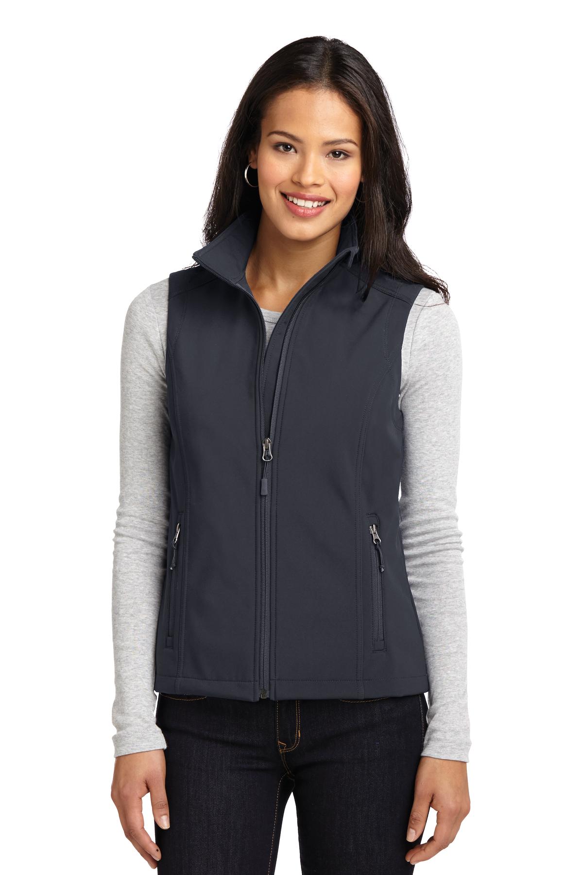 Custom Embroidery or DTF Print - Port Authority ®  Women's Core Soft Shell Vest. L325