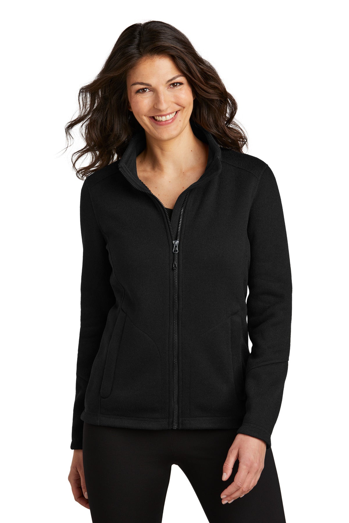 Custom Embroidery or DTF Print - Port Authority ®  Women's Arc Sweater Fleece Jacket L428