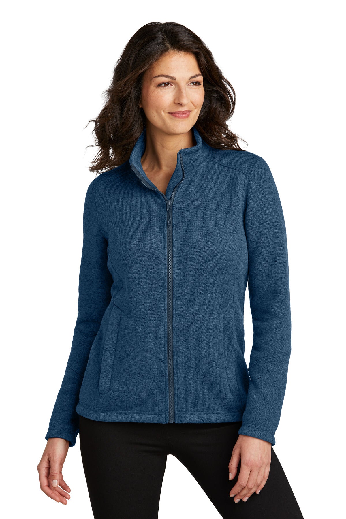 Custom Embroidery or DTF Print - Port Authority ®  Women's Arc Sweater Fleece Jacket L428