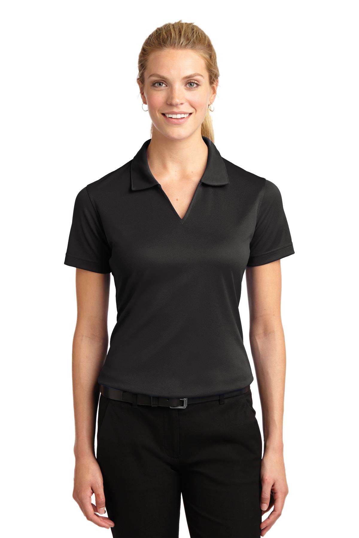 Custom Embroidered - Sport-Tek® Ladies Dri-Mesh® V-Neck Polo.  L469