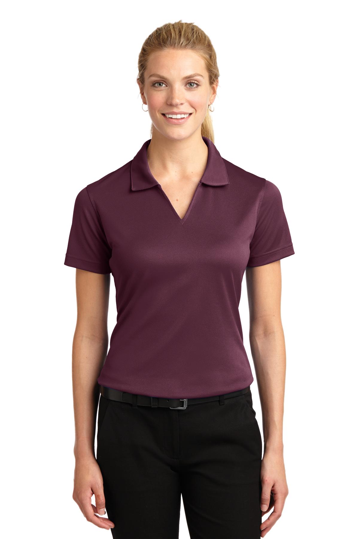 Custom Embroidered - Sport-Tek® Ladies Dri-Mesh® V-Neck Polo.  L469