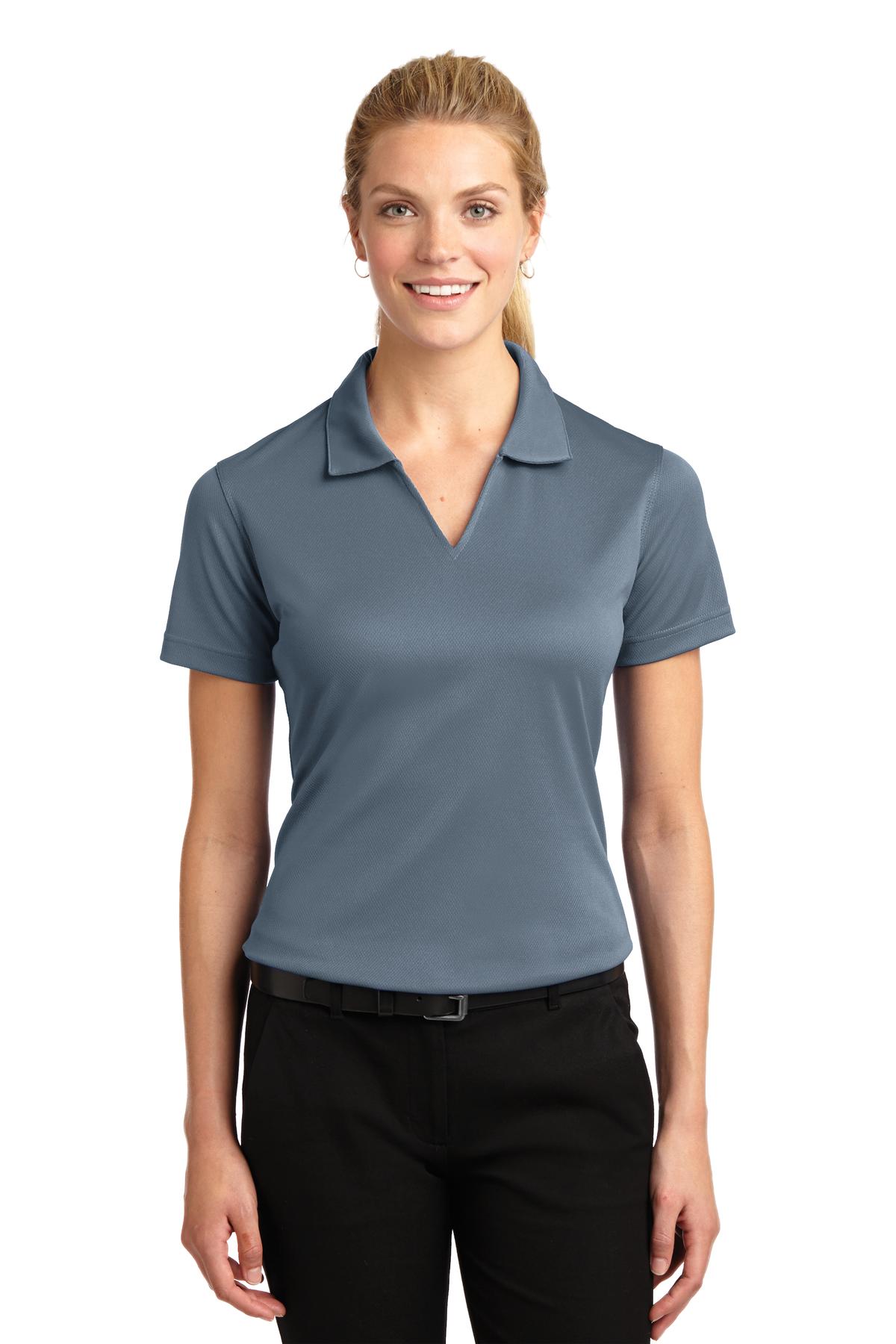 Custom Embroidered - Sport-Tek® Ladies Dri-Mesh® V-Neck Polo.  L469