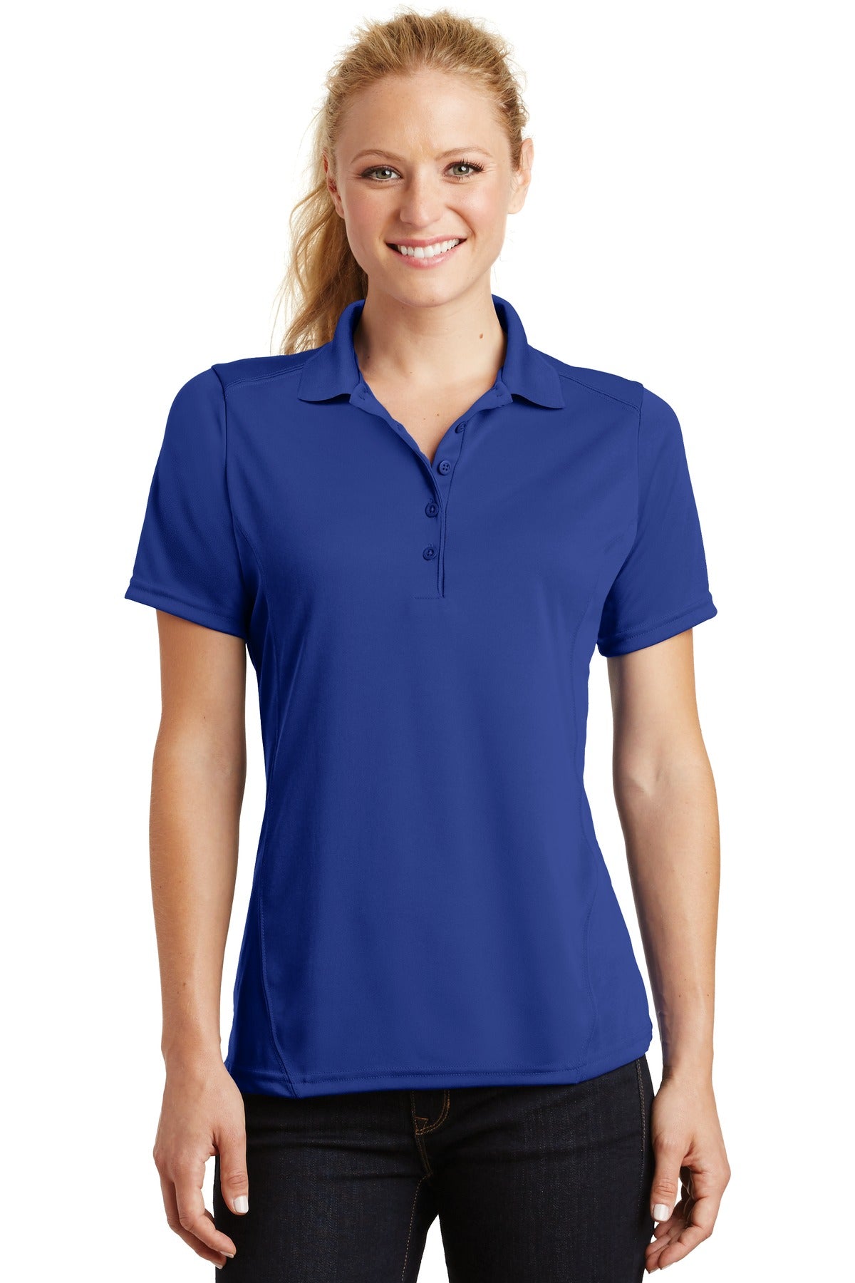 Custom Embroidered - Sport-Tek® Ladies Dry Zone® Raglan Accent Polo. L475