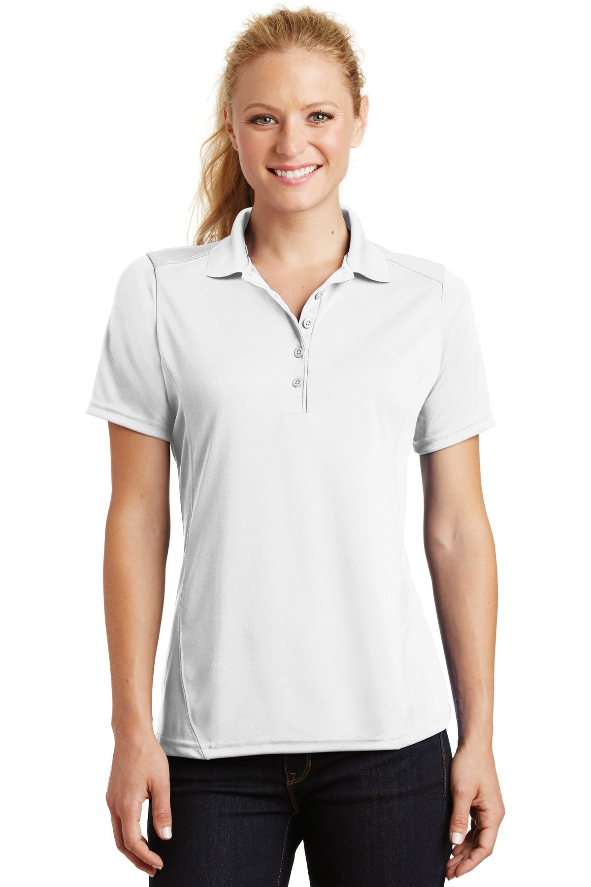 Custom Embroidered - Sport-Tek® Ladies Dry Zone® Raglan Accent Polo. L475