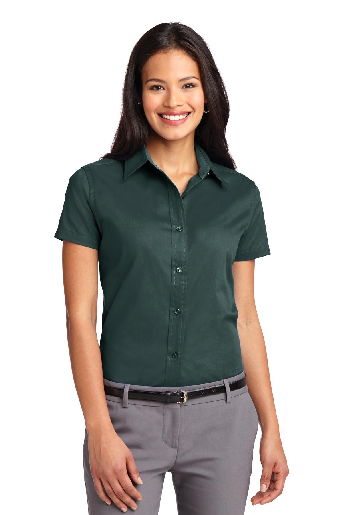 Custom Embroidery or DTF Print - Port Authority ®  Women's Short Sleeve Easy Care  Shirt.  L508