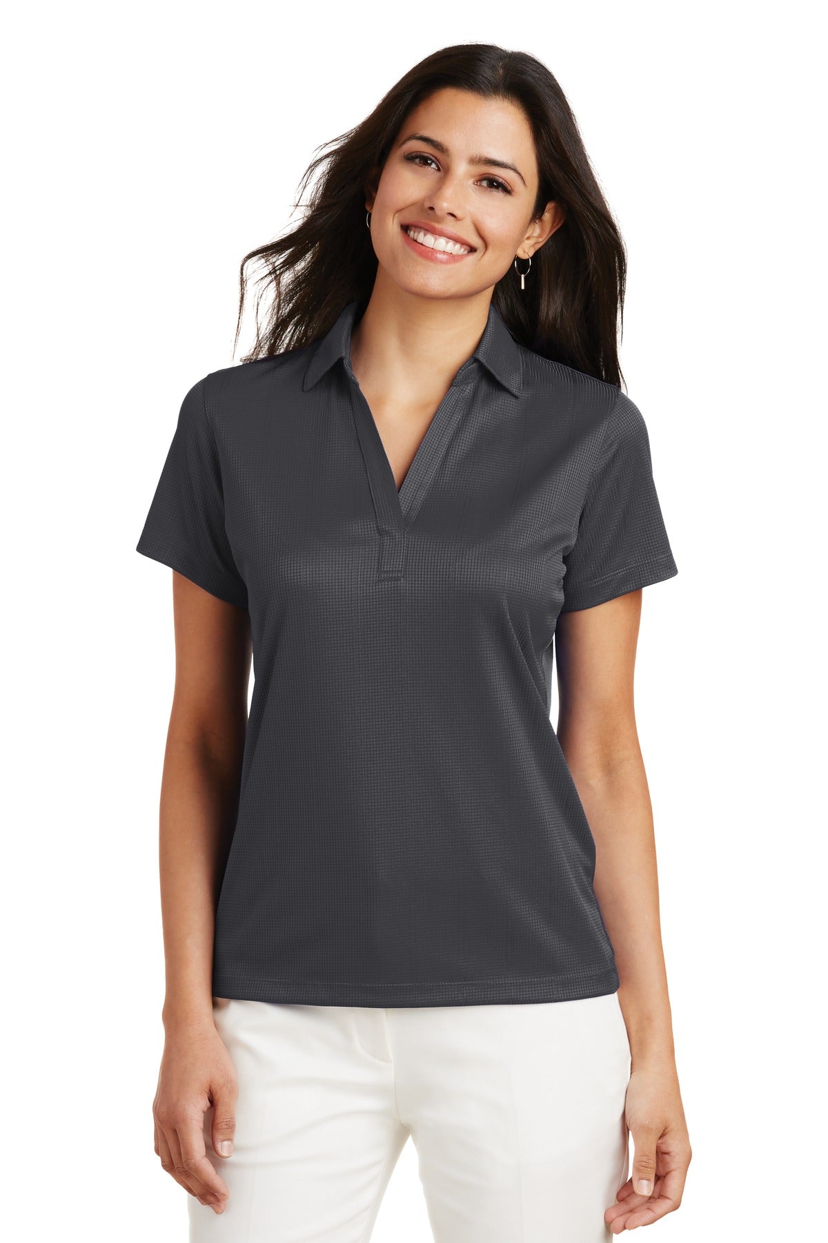 Custom Embroidery or DTF Print - Port Authority ®  Women's Performance Fine Jacquard Polo. L528