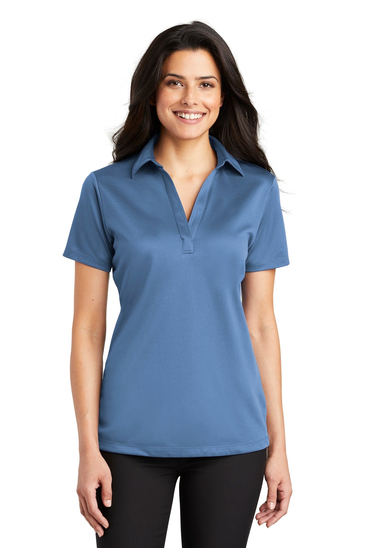 Custom Embroidery or DTF Print - Port Authority ®  Women's Silk Touch™ Performance Polo. L540