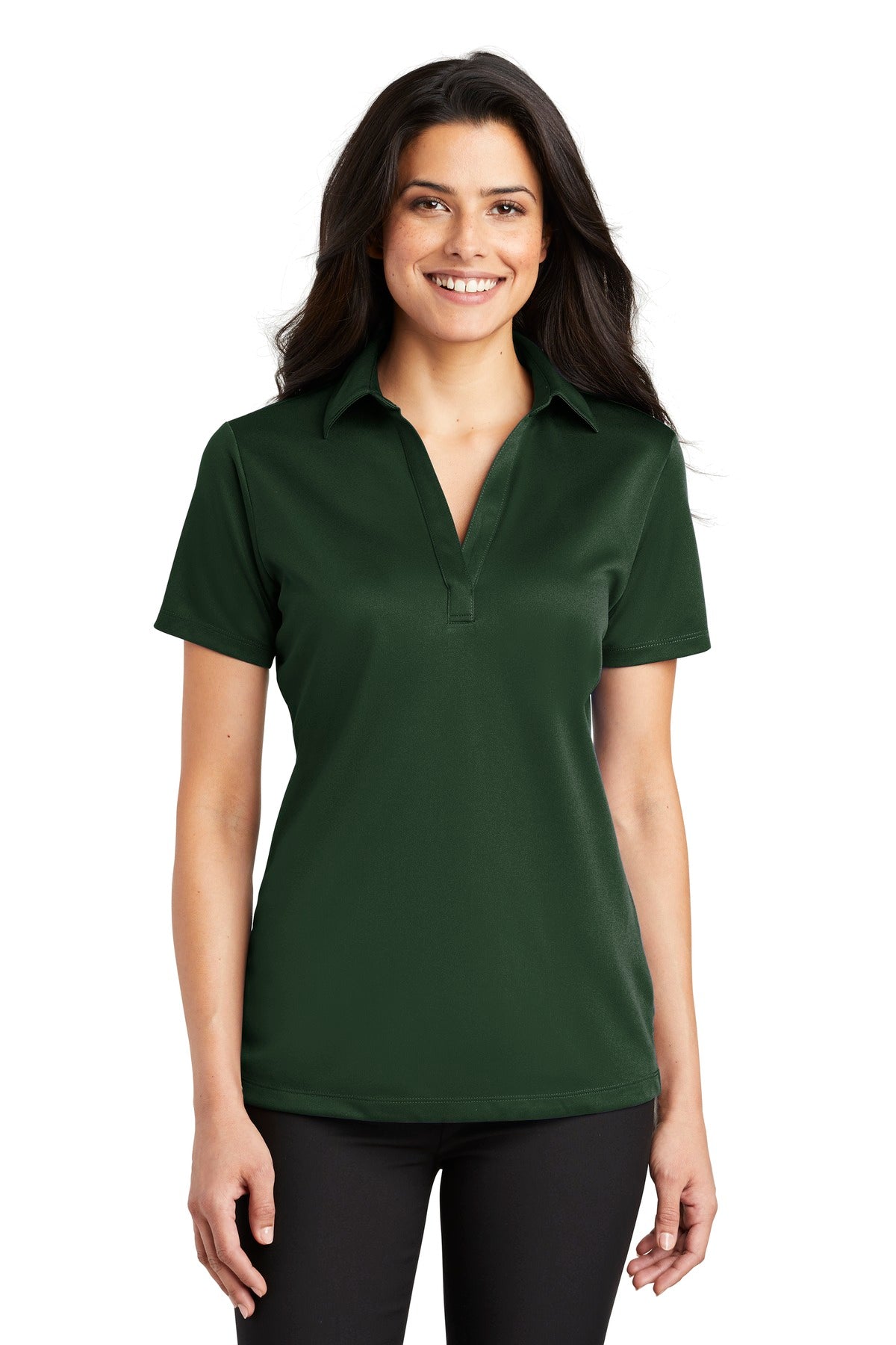 Custom Embroidery or DTF Print - Port Authority ®  Women's Silk Touch™ Performance Polo. L540