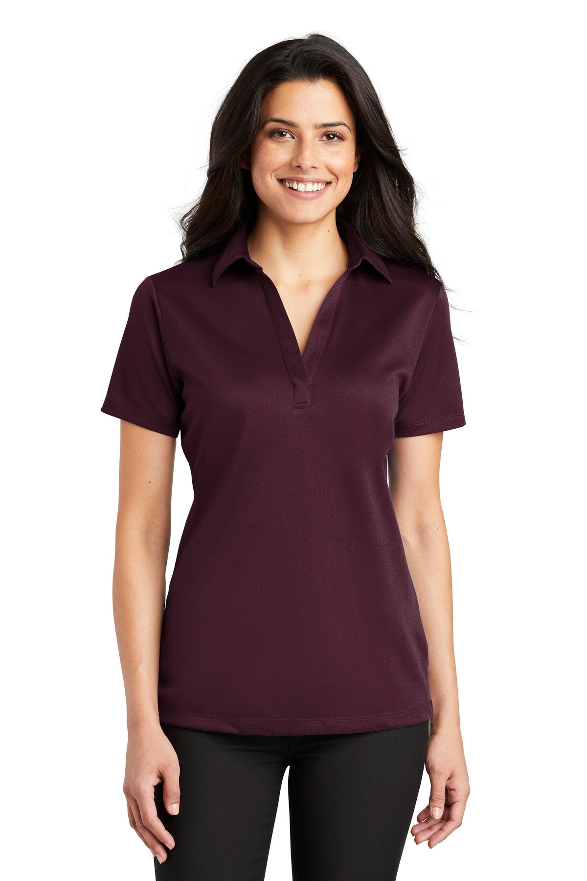 Custom Embroidery or DTF Print - Port Authority ®  Women's Silk Touch™ Performance Polo. L540