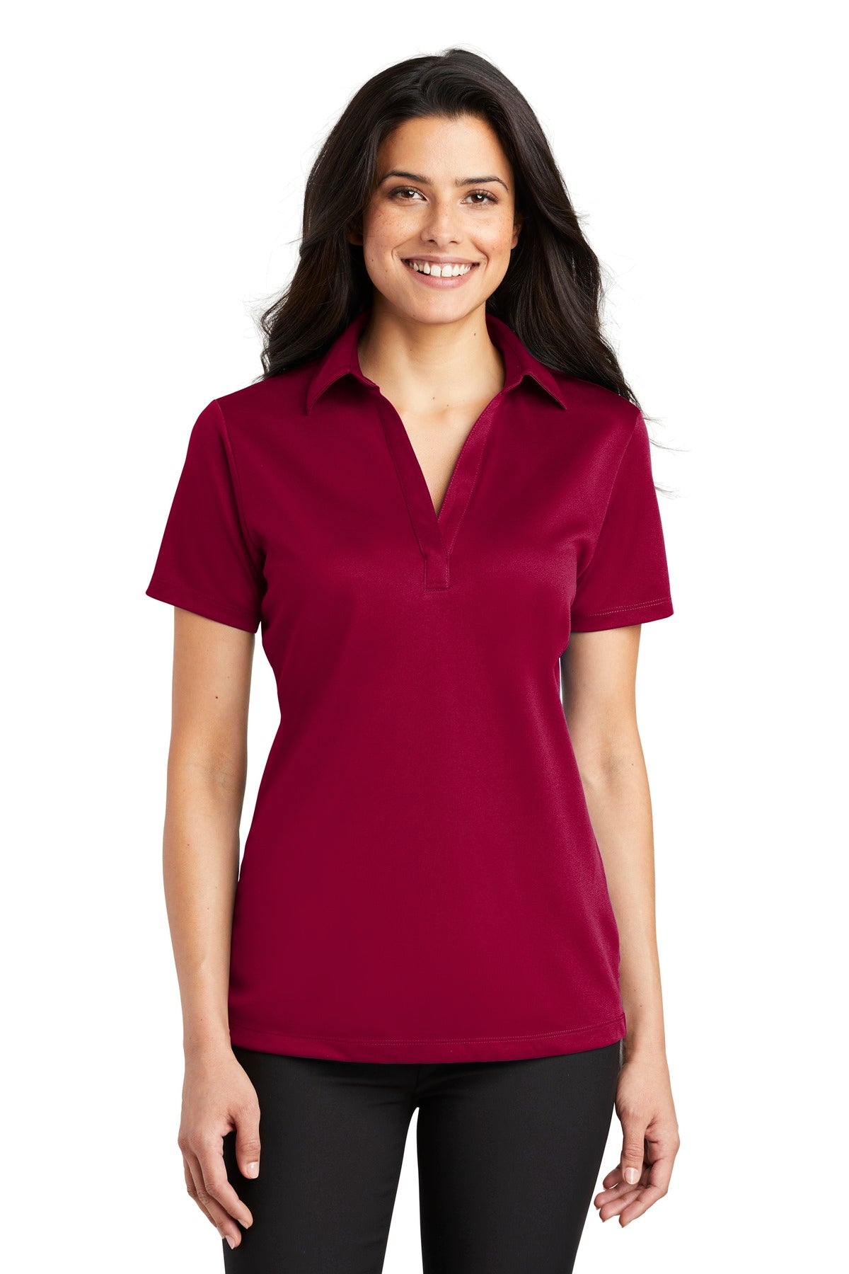 Custom Embroidery or DTF Print - Port Authority ®  Women's Silk Touch™ Performance Polo. L540