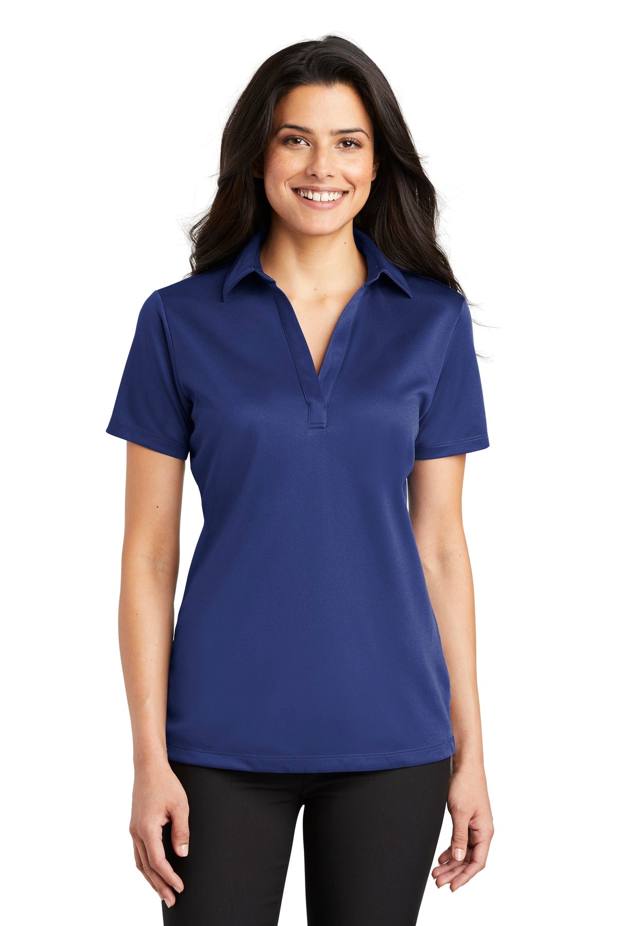 Custom Embroidery or DTF Print - Port Authority ®  Women's Silk Touch™ Performance Polo. L540