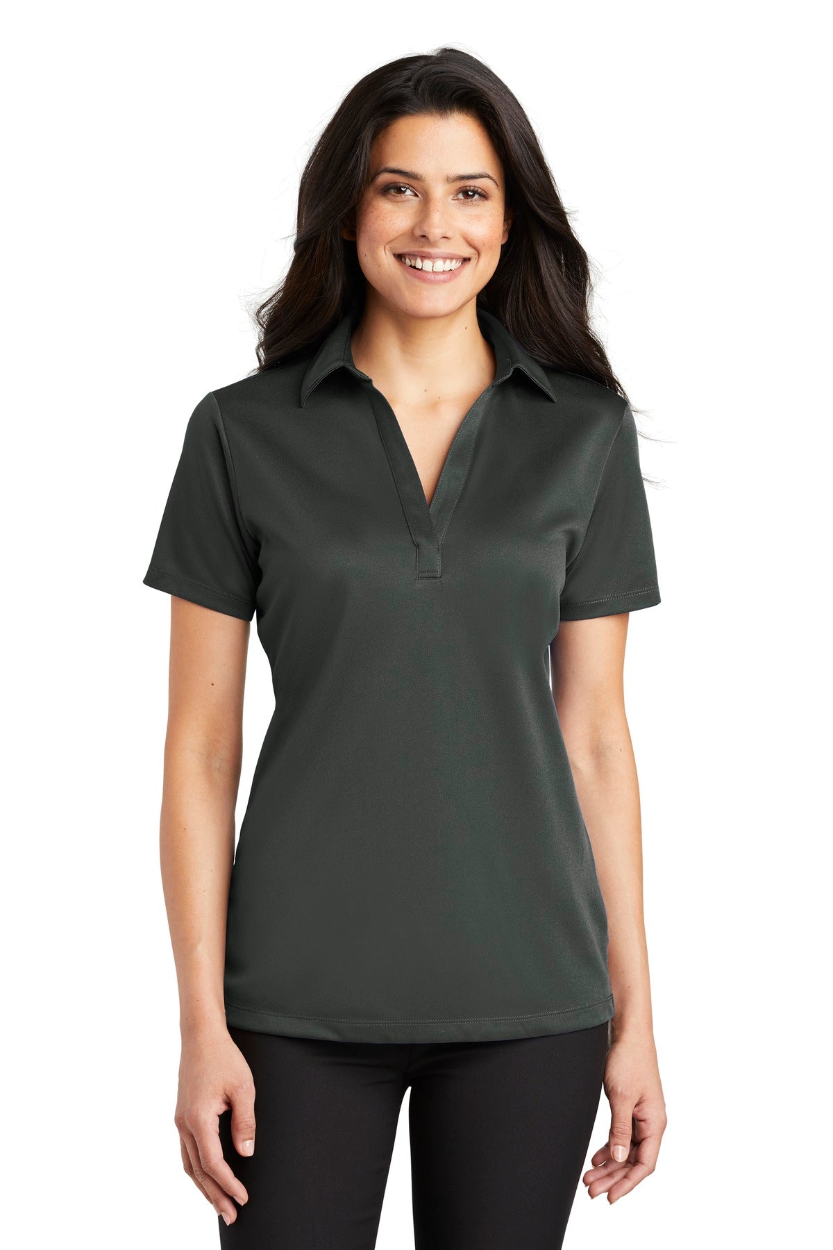 Custom Embroidery or DTF Print - Port Authority ®  Women's Silk Touch™ Performance Polo. L540