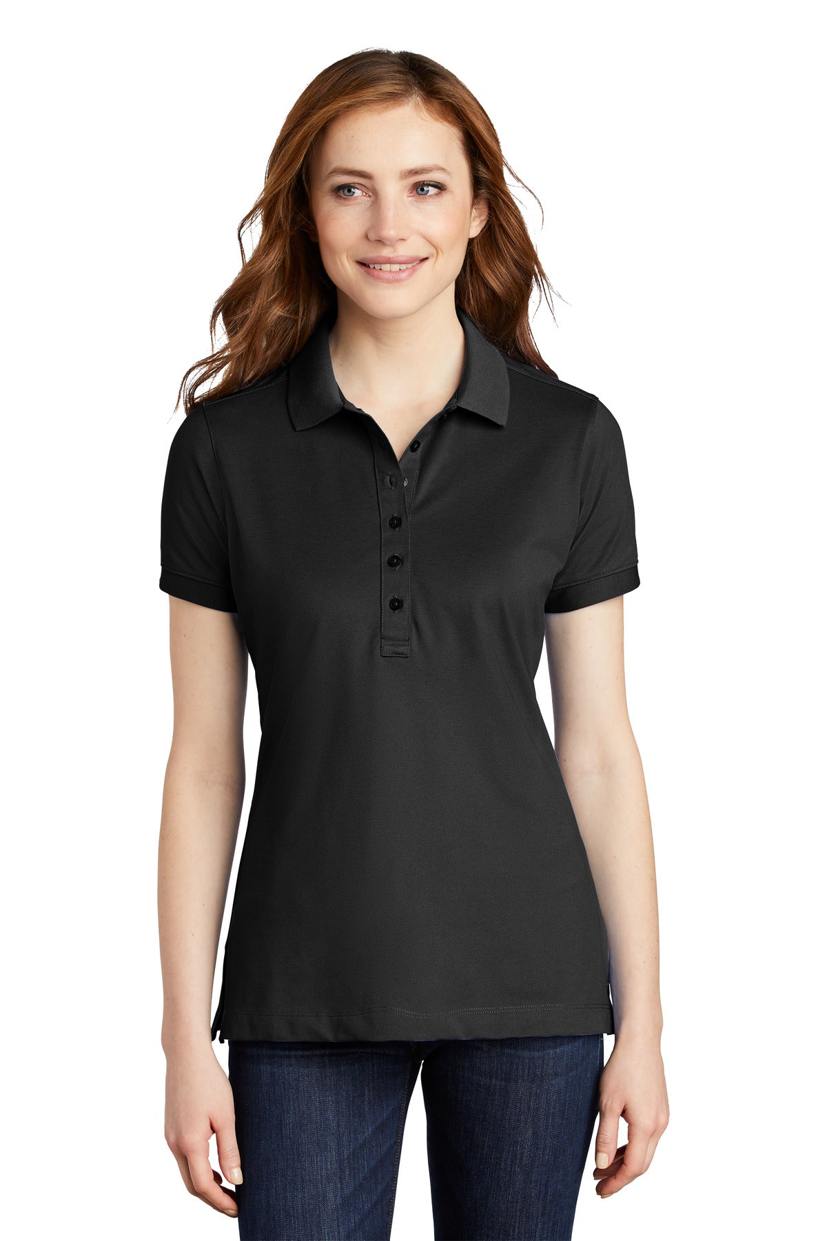 Custom Embroidered - Port Authority® Ladies Stretch Pique Polo. L555