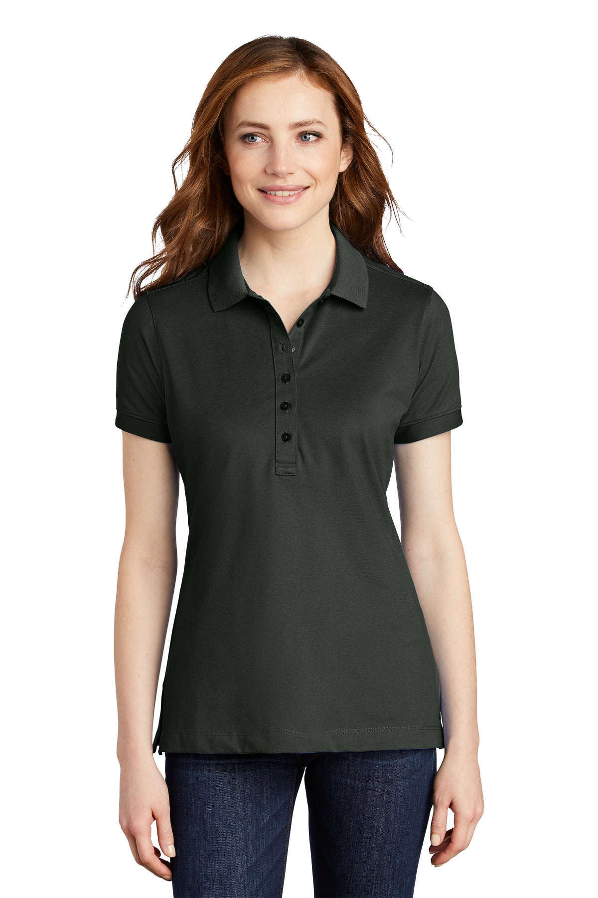 Custom Embroidered - Port Authority® Ladies Stretch Pique Polo. L555